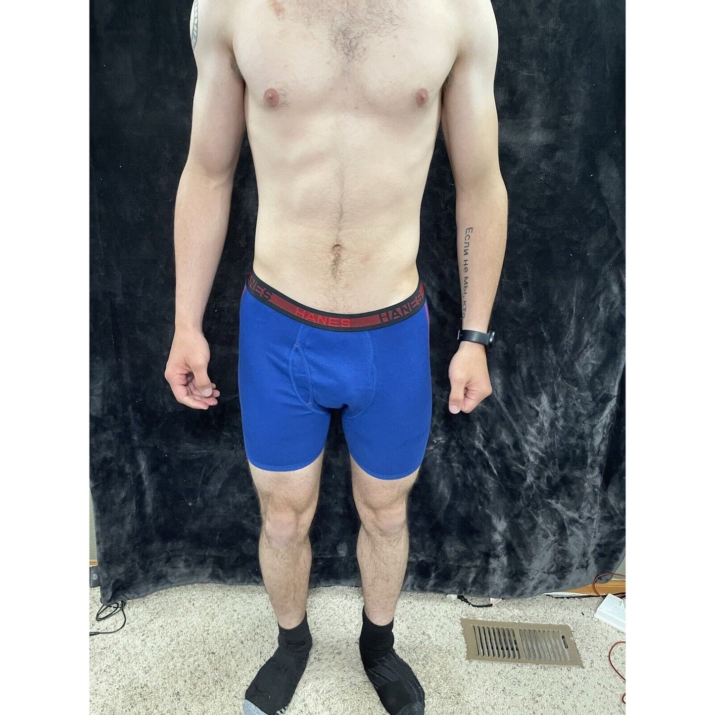 Men’s Royal Blue Hanes Small Boxer Briefs