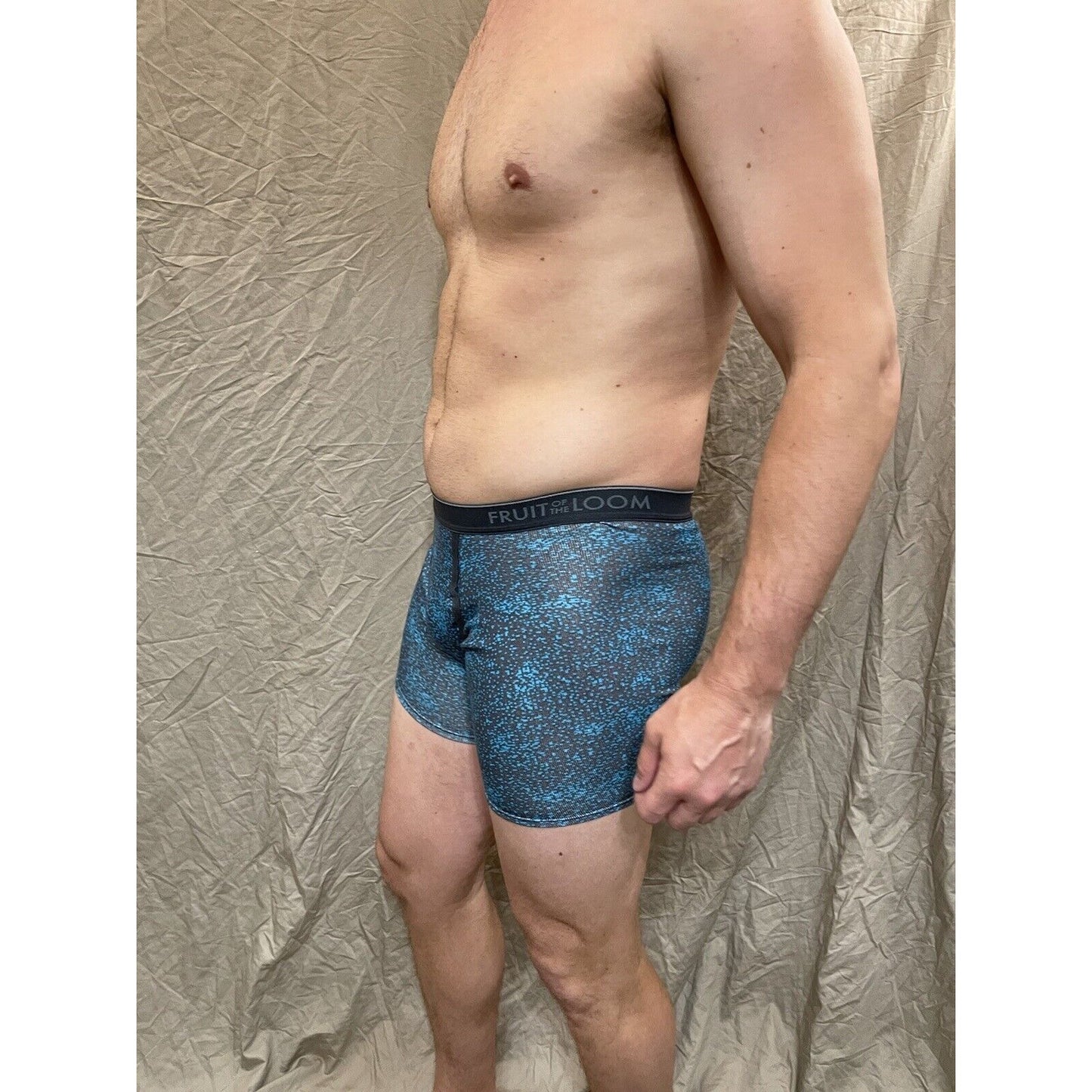 men's fruit of the loom green and gray small boxer brief