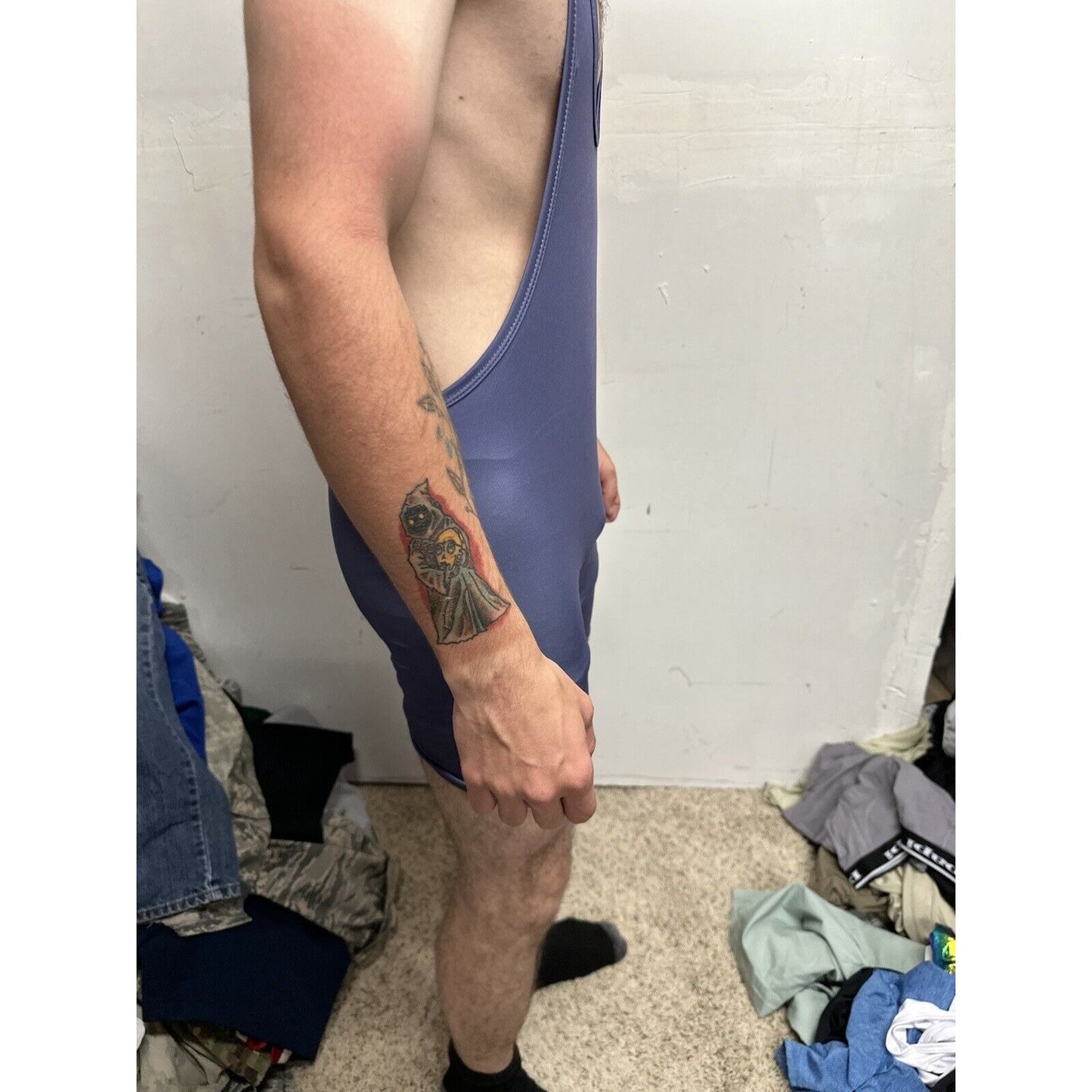 Men’s Gray Tauwell Wrestling Singlet Medium