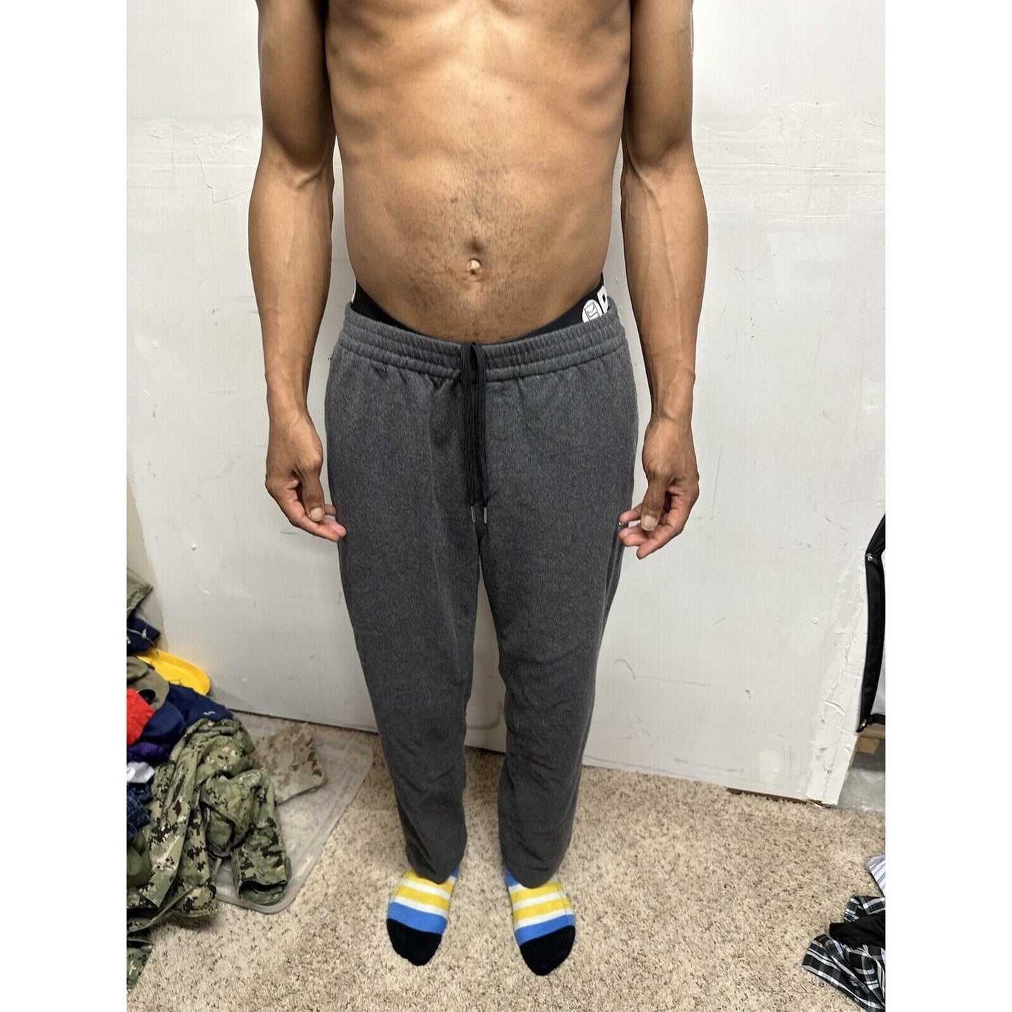 Men’s Gray Medium H&M Regular Fit Sweat Pants with Pockets