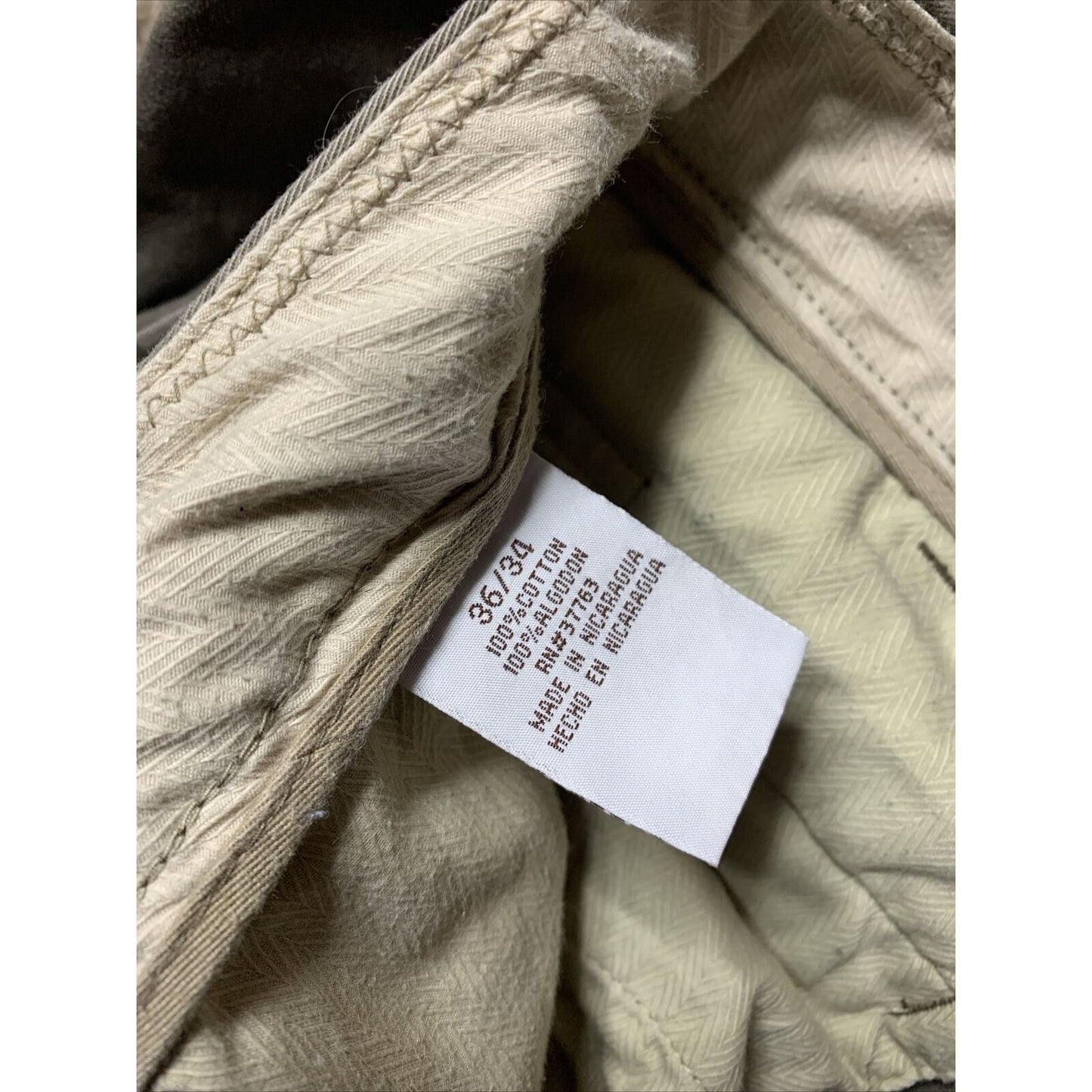 Perry Ellis Cottons Camel Brown Dress Pants 36x34