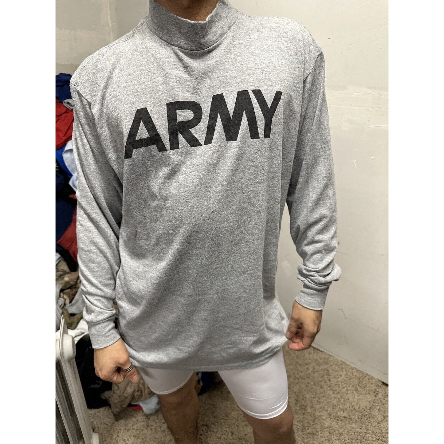 Men’s Long Sleeve Army Soffe Dri Release XL Pt Uniform Shirt Long Sleeves