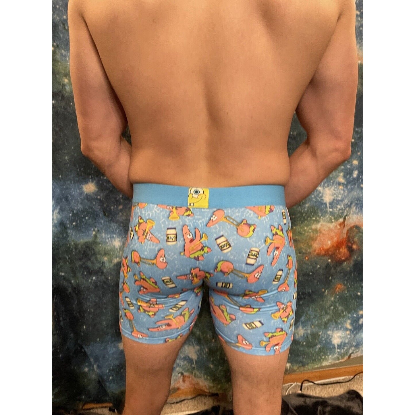 Men’s Crazy Boxer Briefs Spongebob Large Blue new unworn