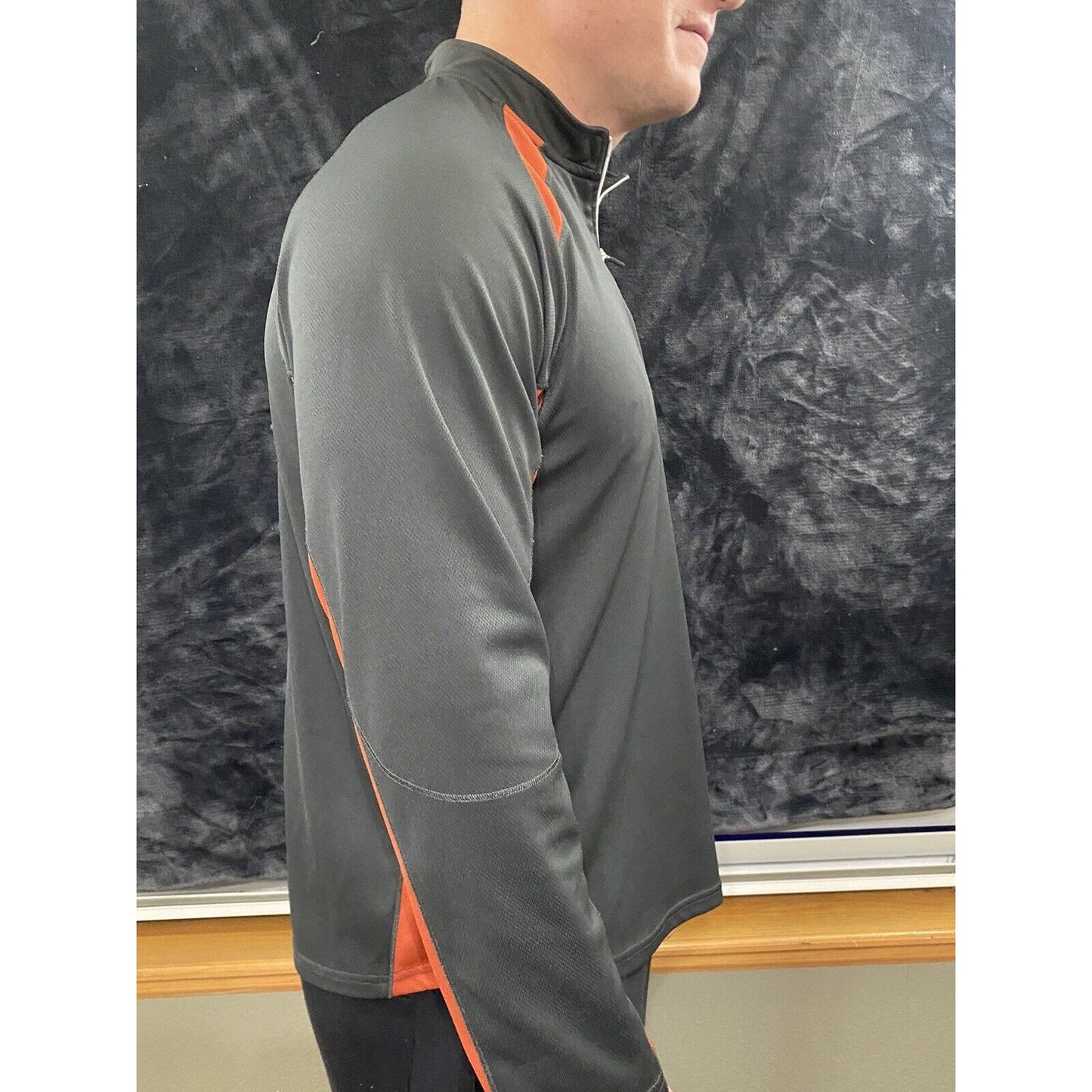 GH BASS EARTH Men’s Medium Gray Polyester Athletic Fleece w/ Terra Dry Tech