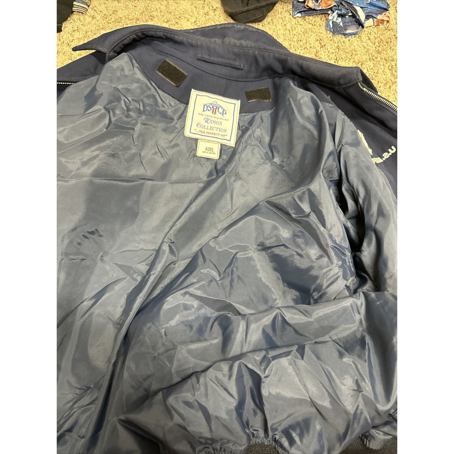 Men’s Air Force USAF Jacket Liner Missing DSCP 40XL Blues Uniform