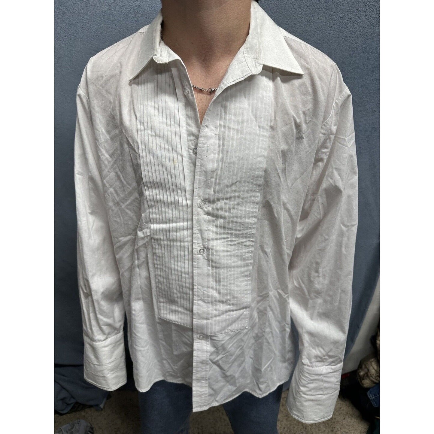 Air Force White Mess Dress Aetna Shirt 17 / 35 Long Sleeve Uniform