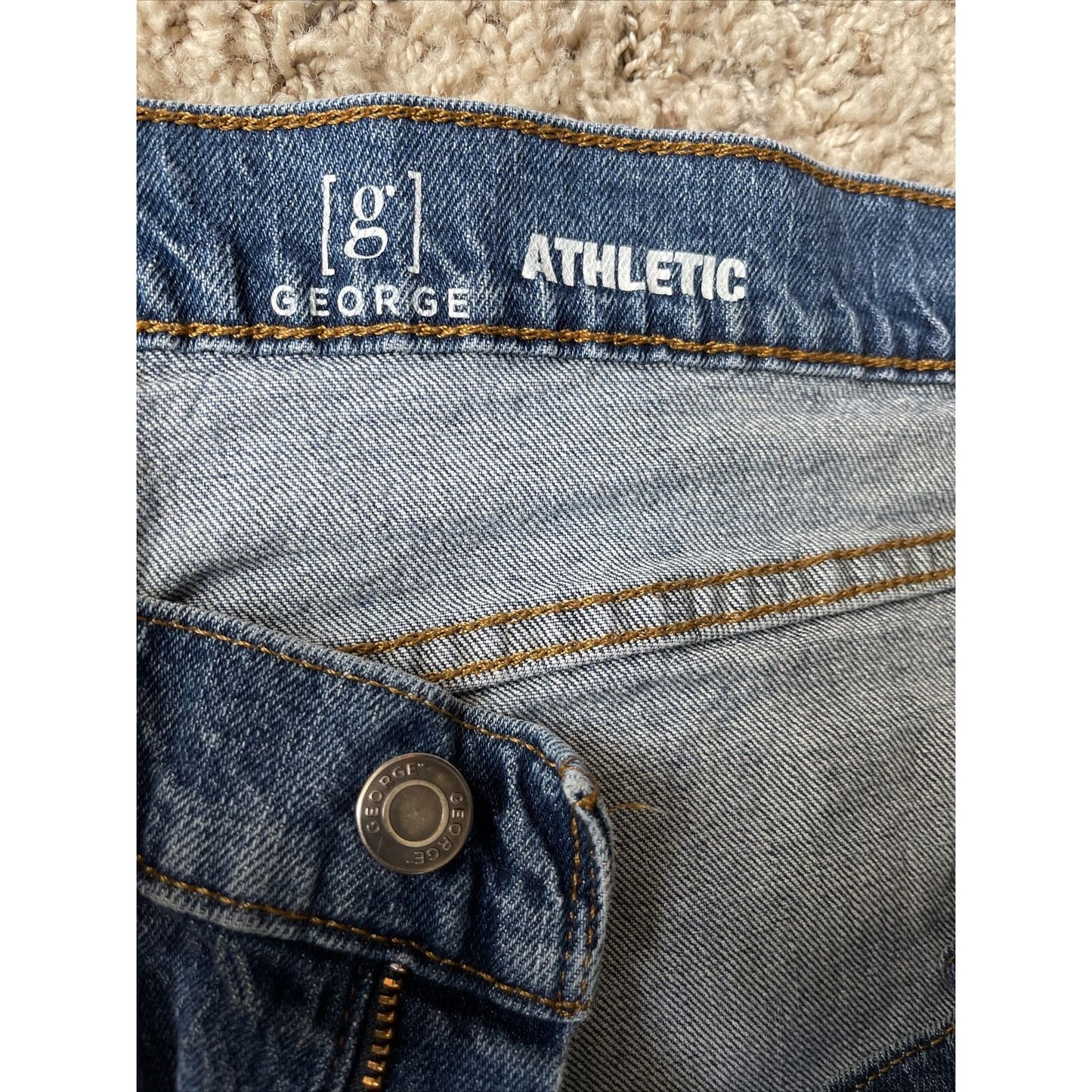 Mens George Blue Athletic Fit Denim Jeans 30 X 32 EUC