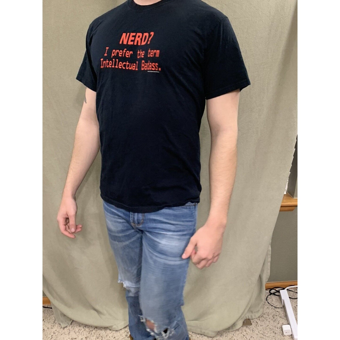 Fruit Of The Loom Medium Black Shirt Nerd? I Prefer The Term Intellectual Badass