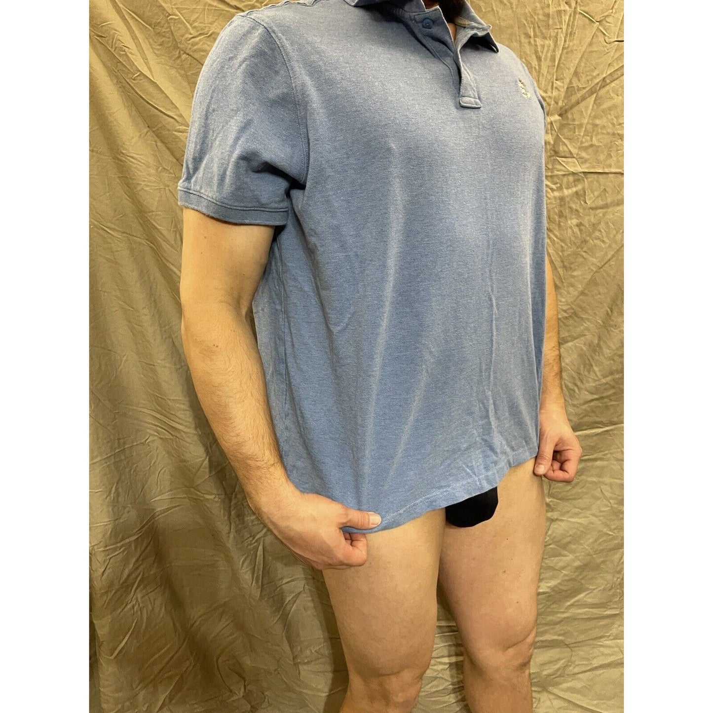 Men's light blue disney parks mickey mouse relaxed fit XXL polo shirt