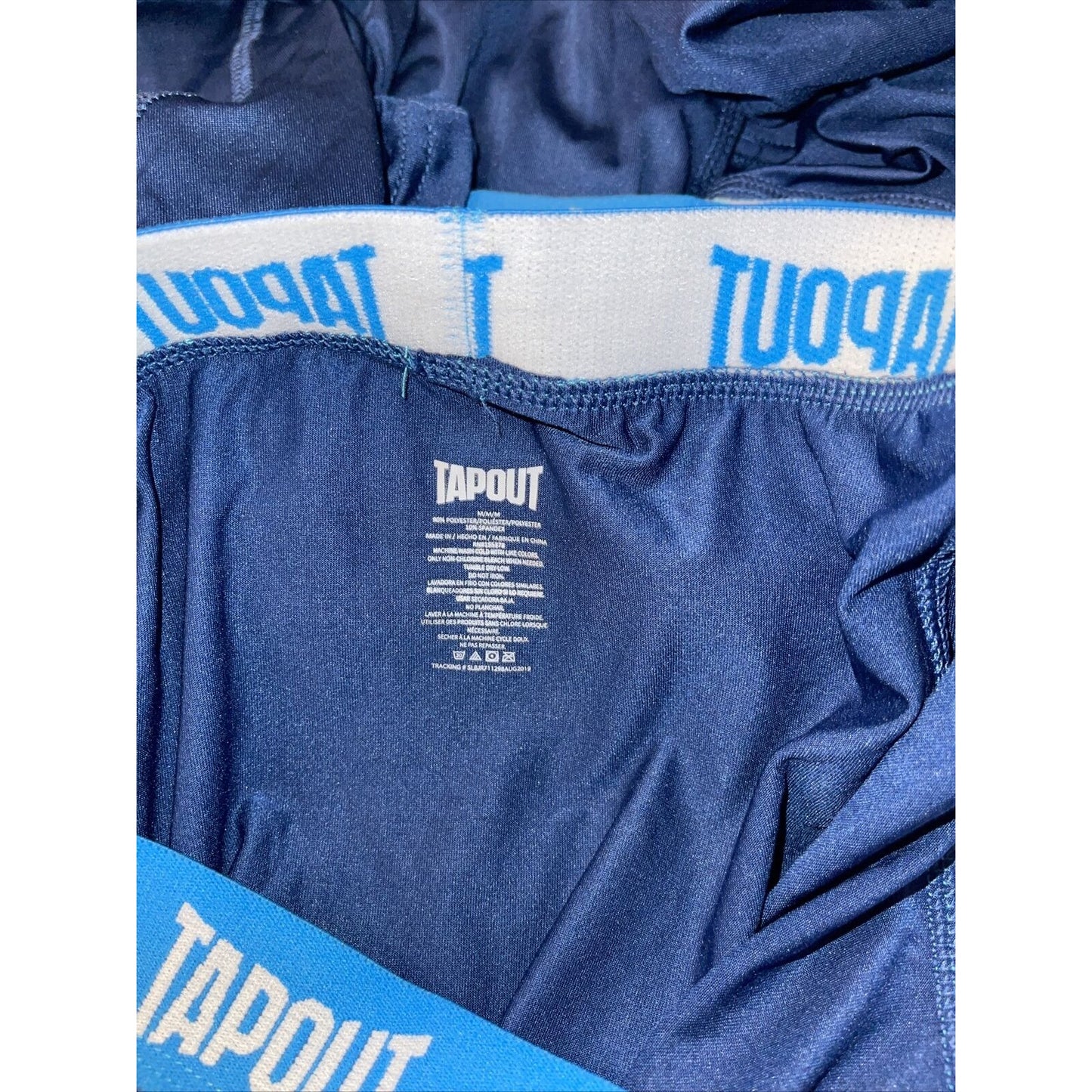 men's tapout dark blue compression shorts with spandex Medium
