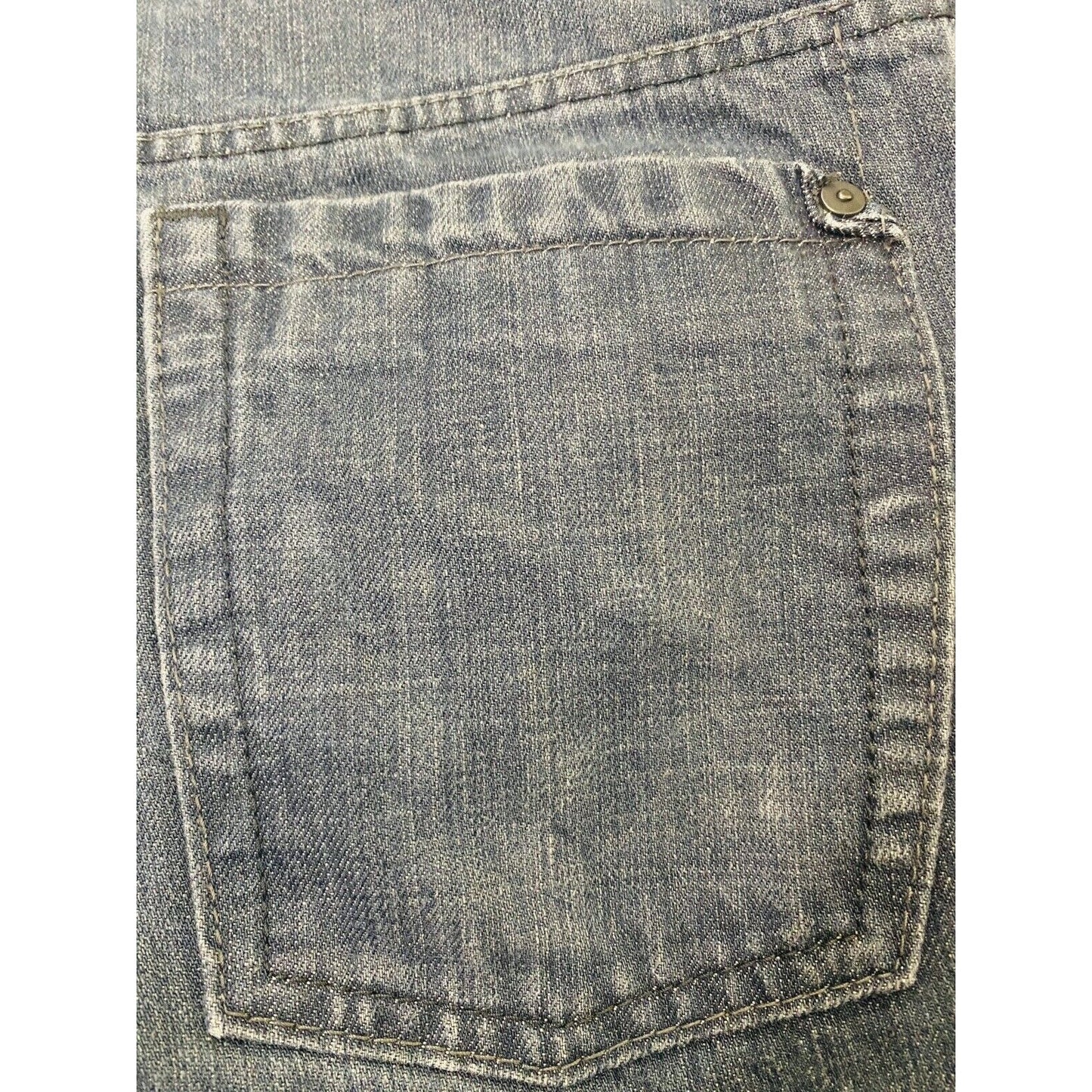 Men's Old Navy Dark Blue Faded Wash Straight Jeans Size 34x34
