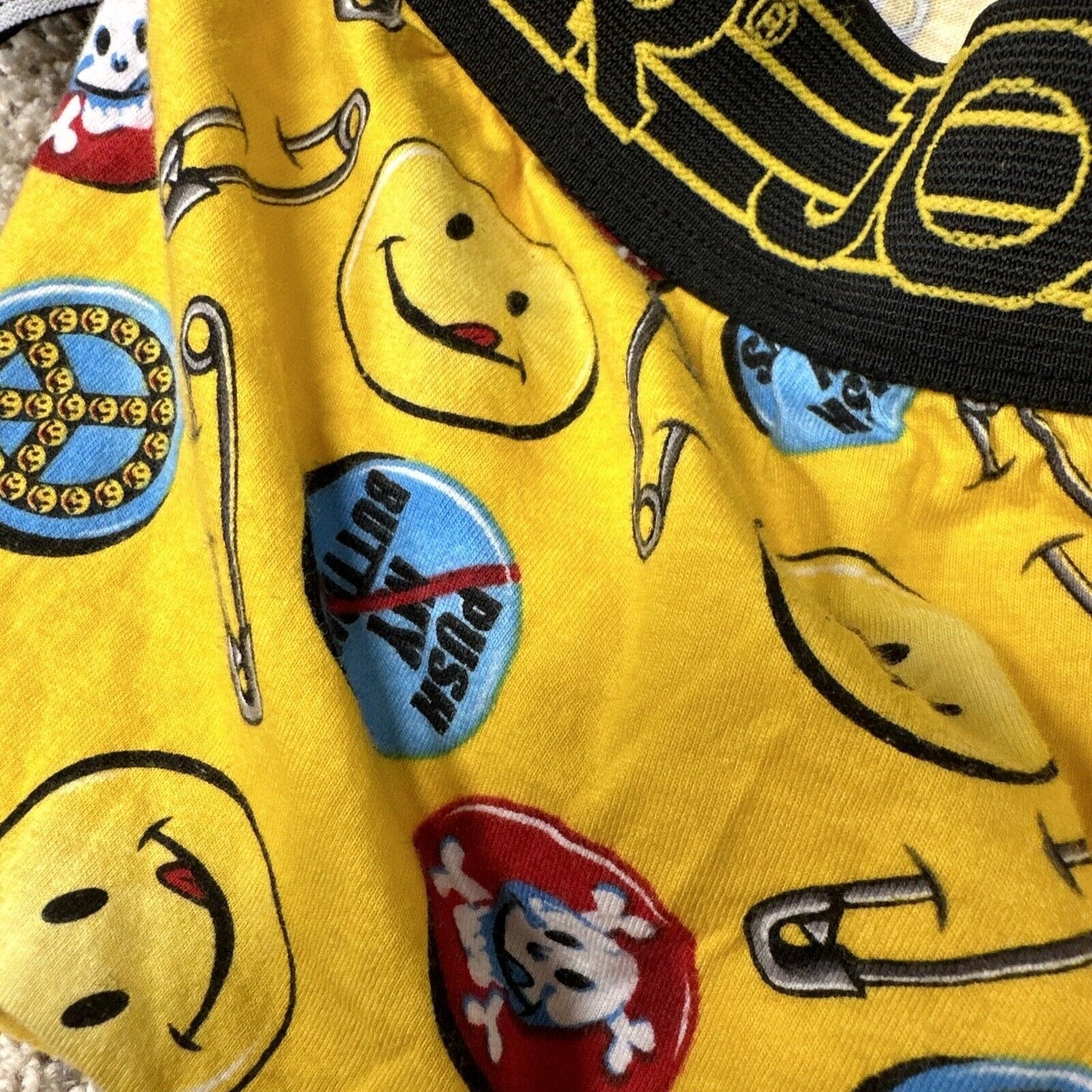 Men’s Medium Yellow Joe Boxer Shorts Smiley Face Emoticon