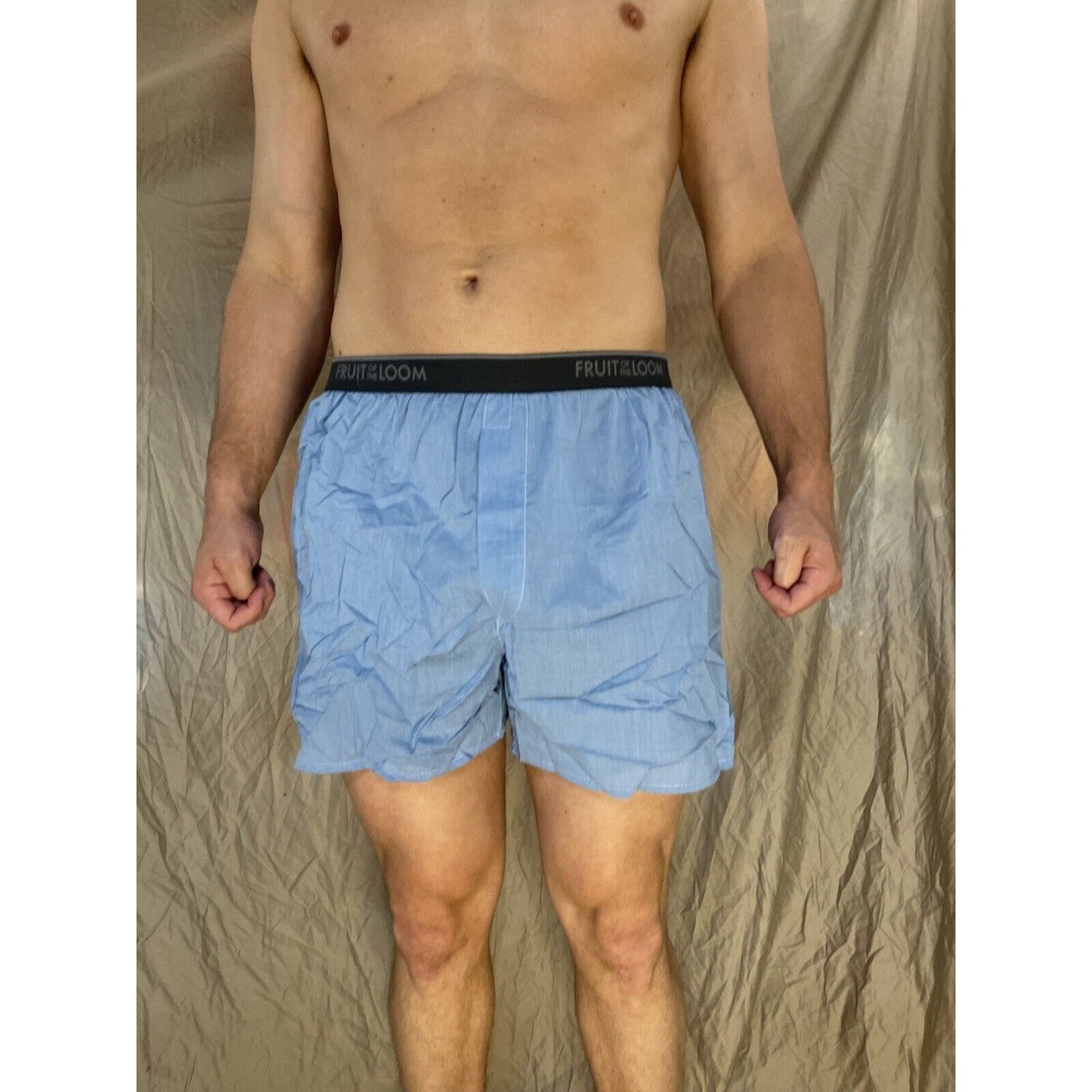 men's fruit of the loom blue boxer shorts small