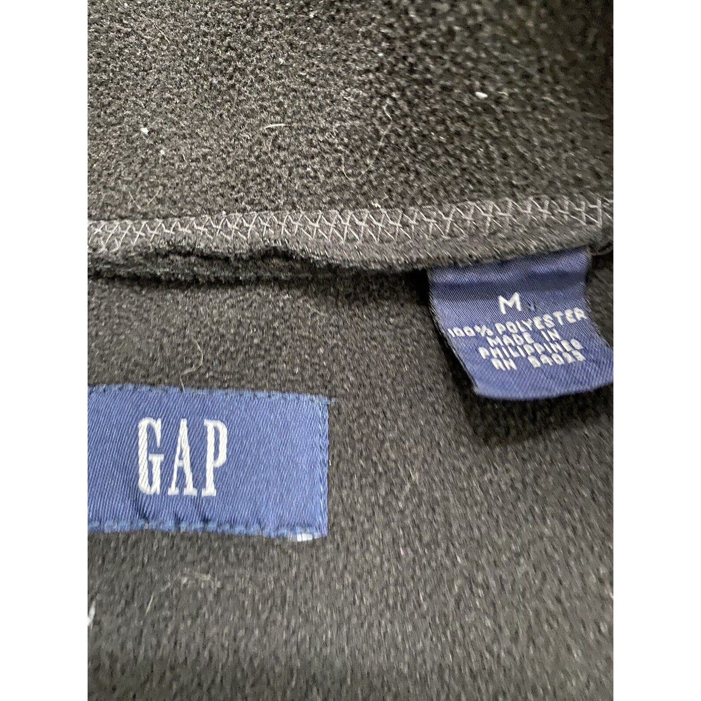 Gap Men’s Medium Black Mock Neck 1/4 Zip Long Sleeve Pullover Sweater