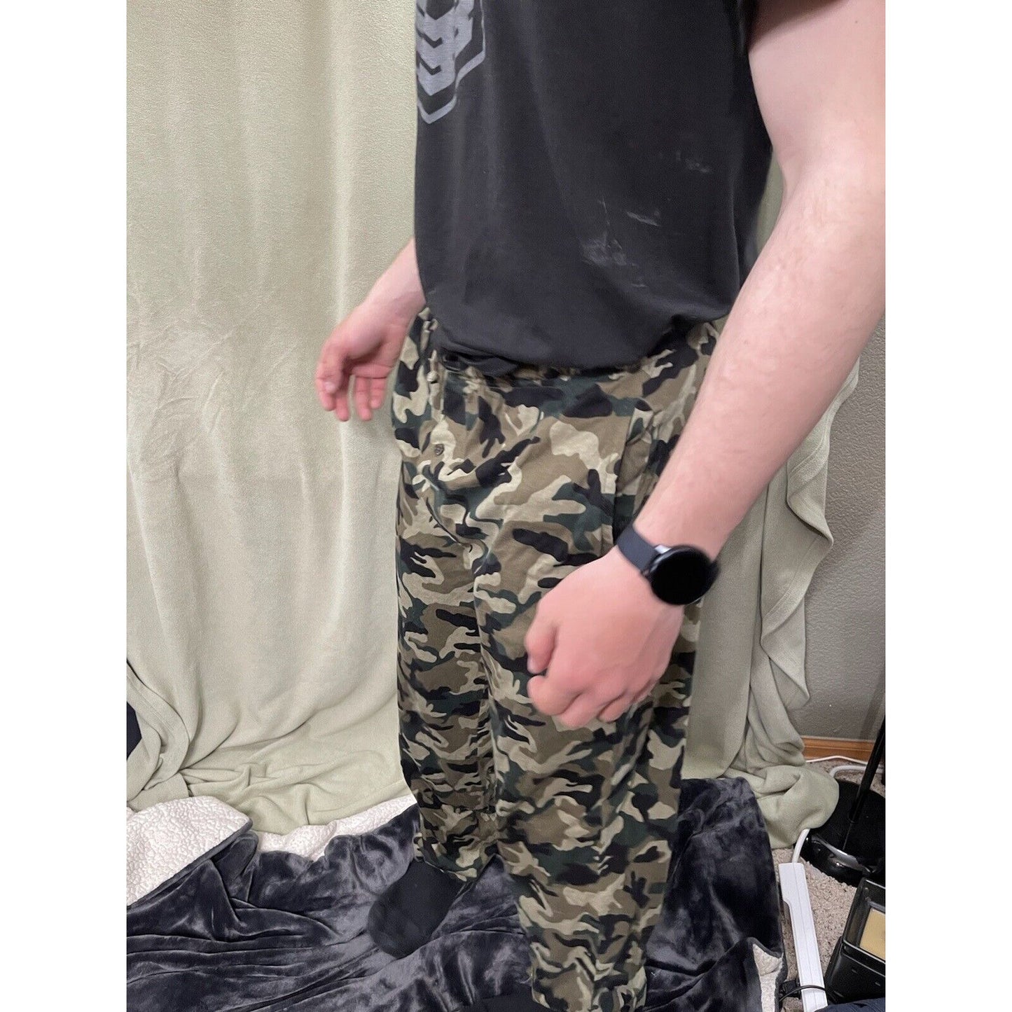 Men’s Medium Pajama Pants Sleepwear Moose Pine Duck Bear