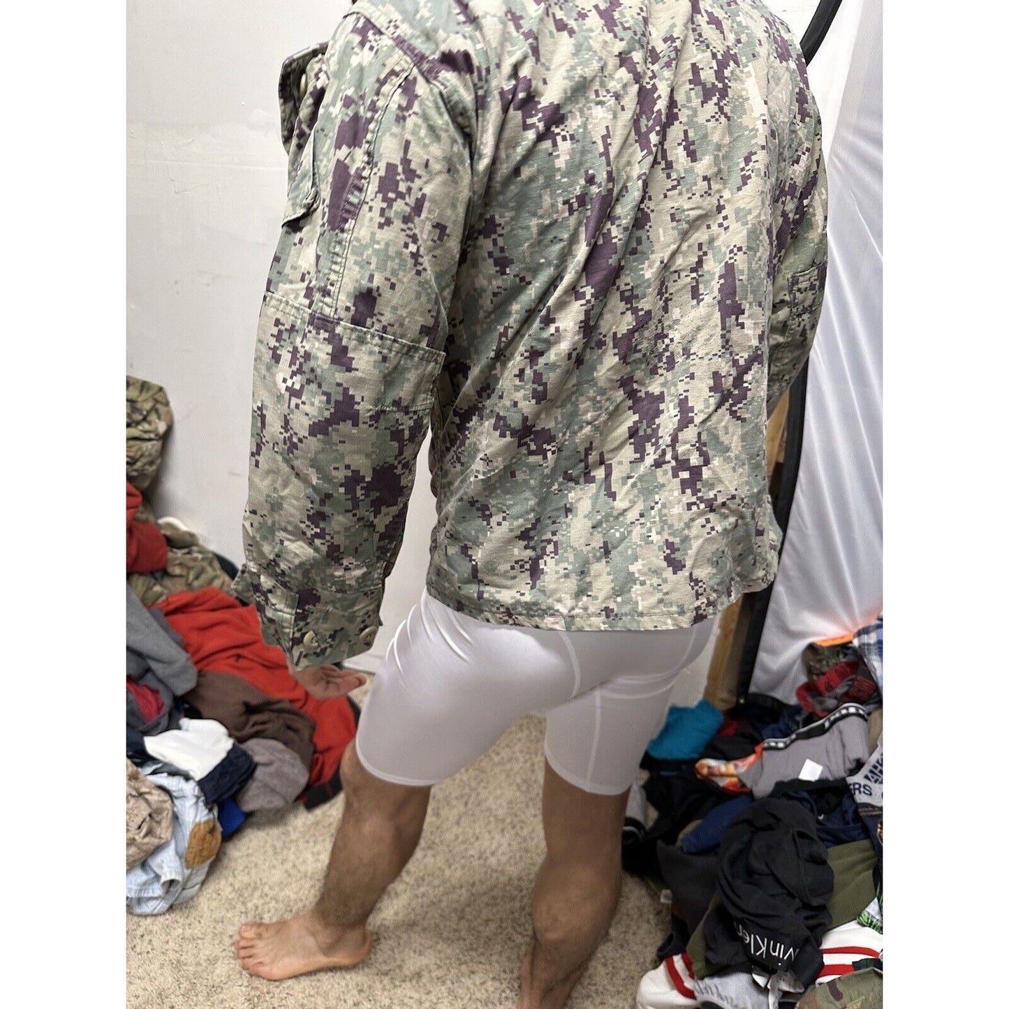 Men’s US Navy Medium XX-Short Camo Top Uniform Blouse