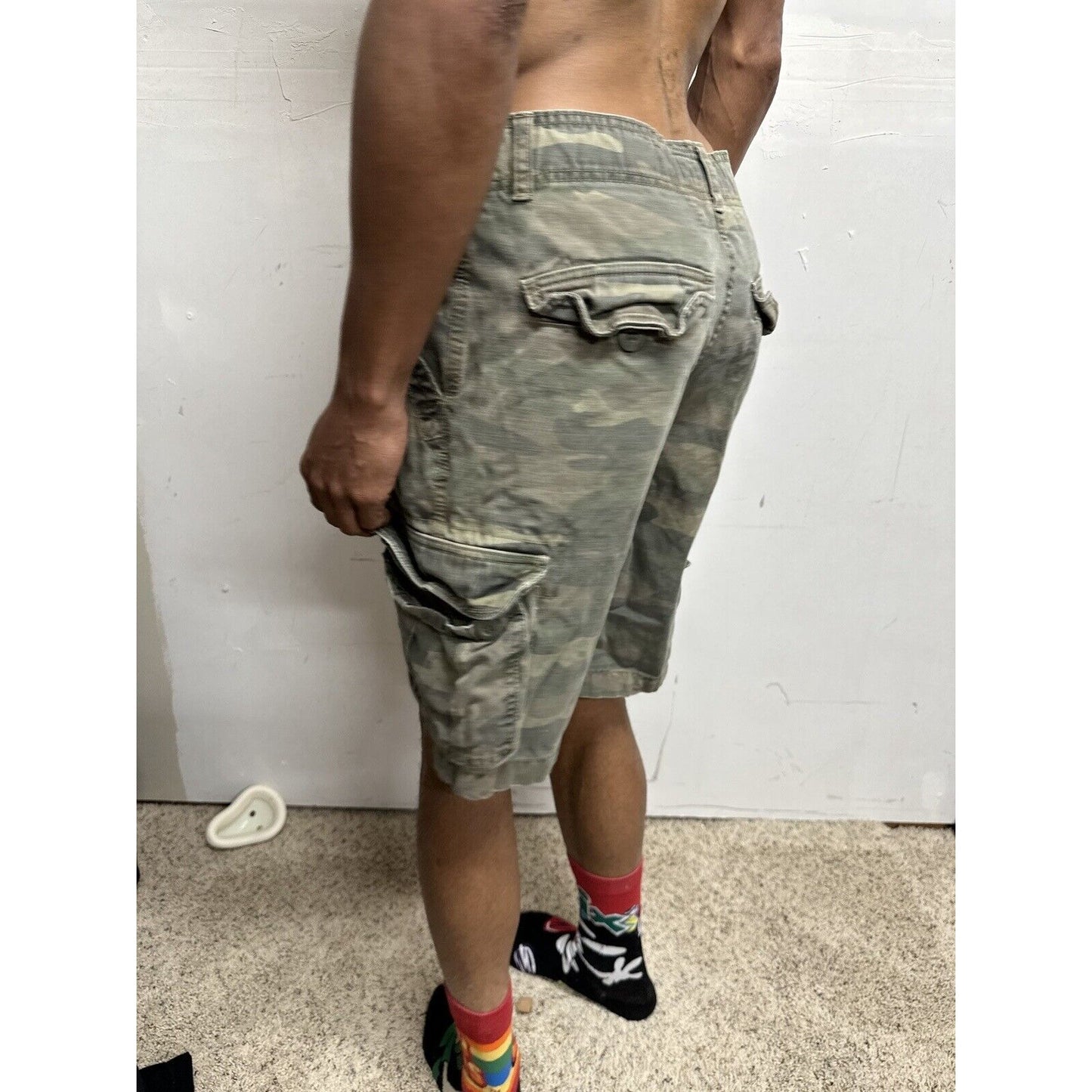 Men’s Camo Cargo Shorts Faded Glory Size 30