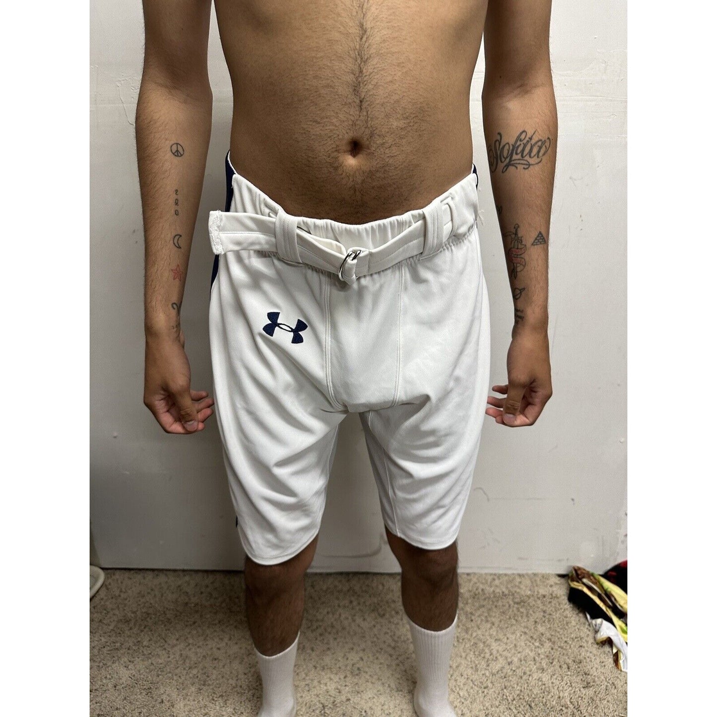 Men’s White Under Armour XL Football Pants