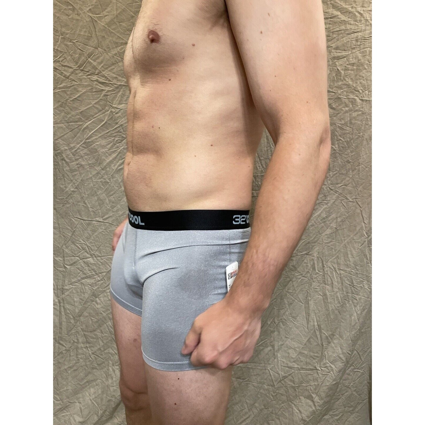men's icy grey 32 degrees cool compression boxer brief Small