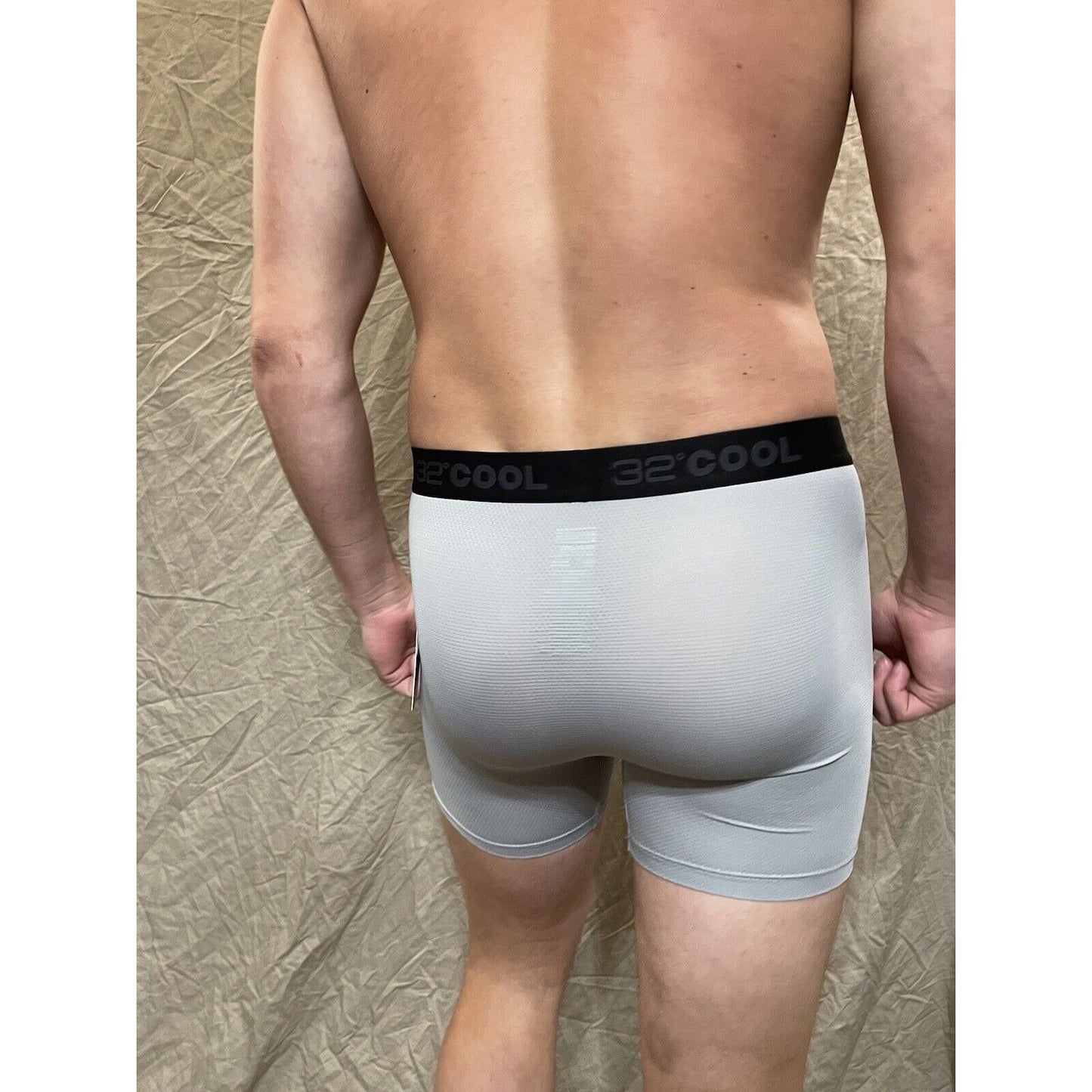 men's Icy Grey 32 degrees cool compression boxer brief Medium