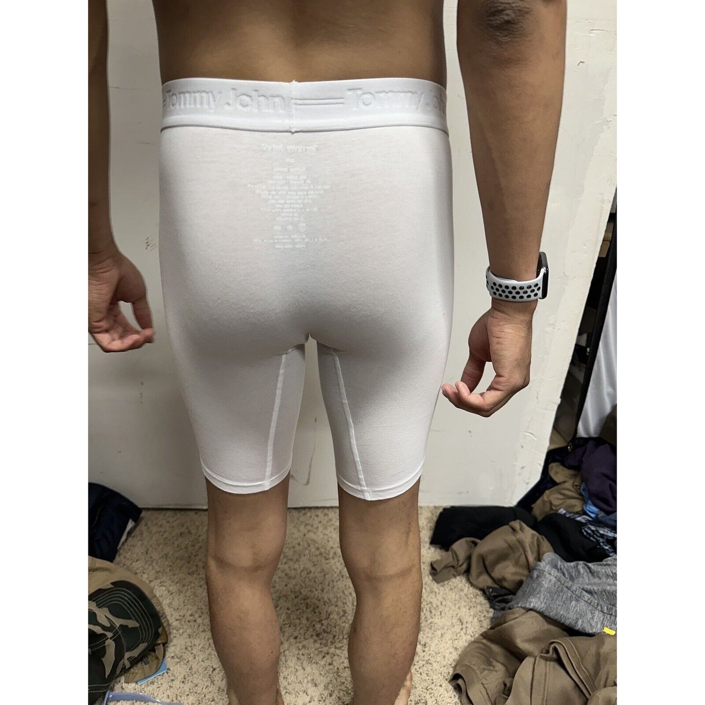 Men’s TJ Small Cotton Basics 5% Cotton White Boxer Briefs