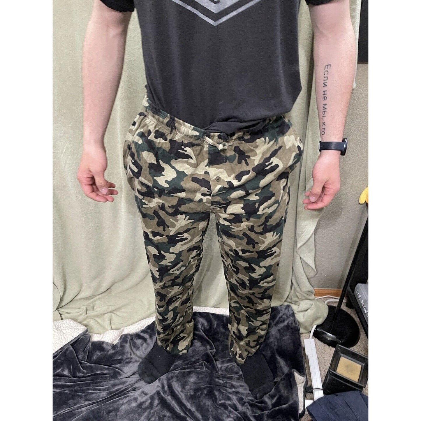 Men’s Medium Pajama Pants Sleepwear Moose Pine Duck Bear