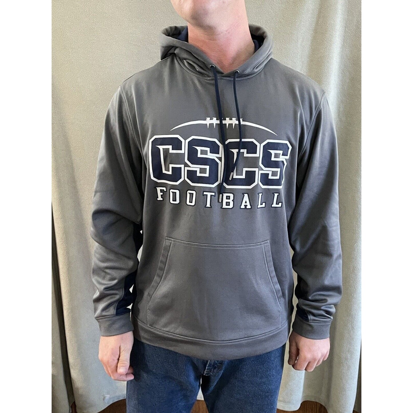 Sport Tek Men’s Large Hoodie Gray CSCS Football