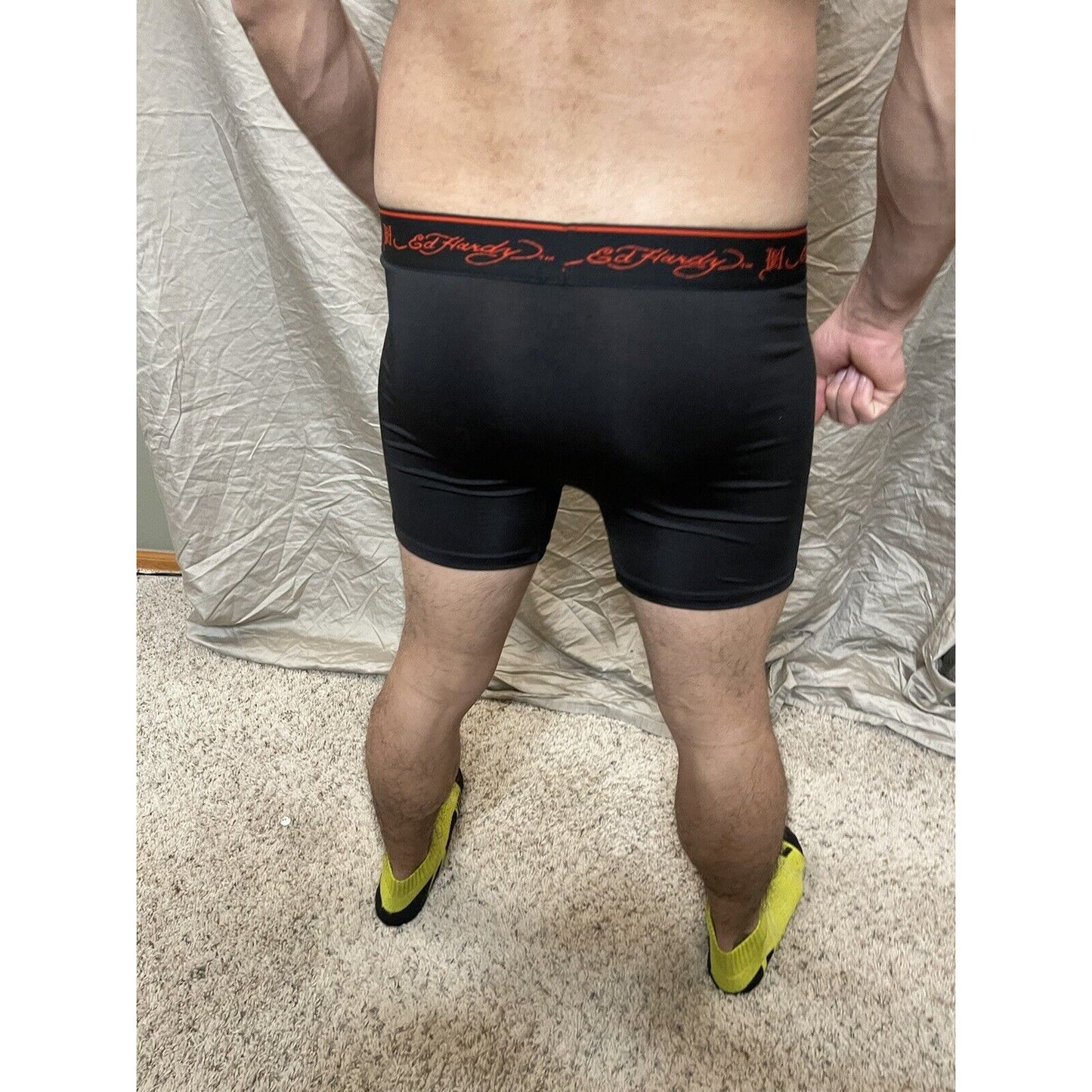 men's small boxer briefs ed hardy love kills slowly black boxer brief skull