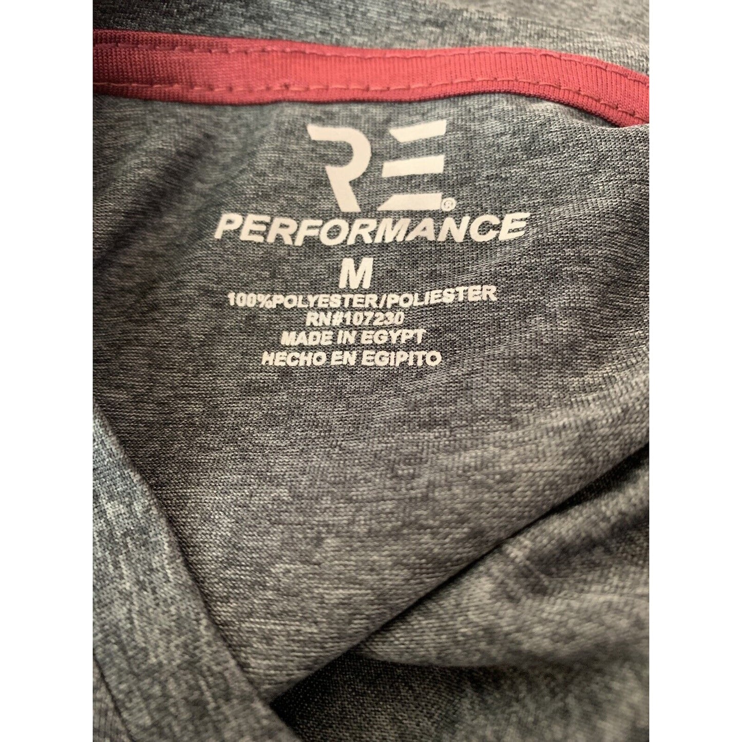 RE Performance T-Shirt Grey And Maroon