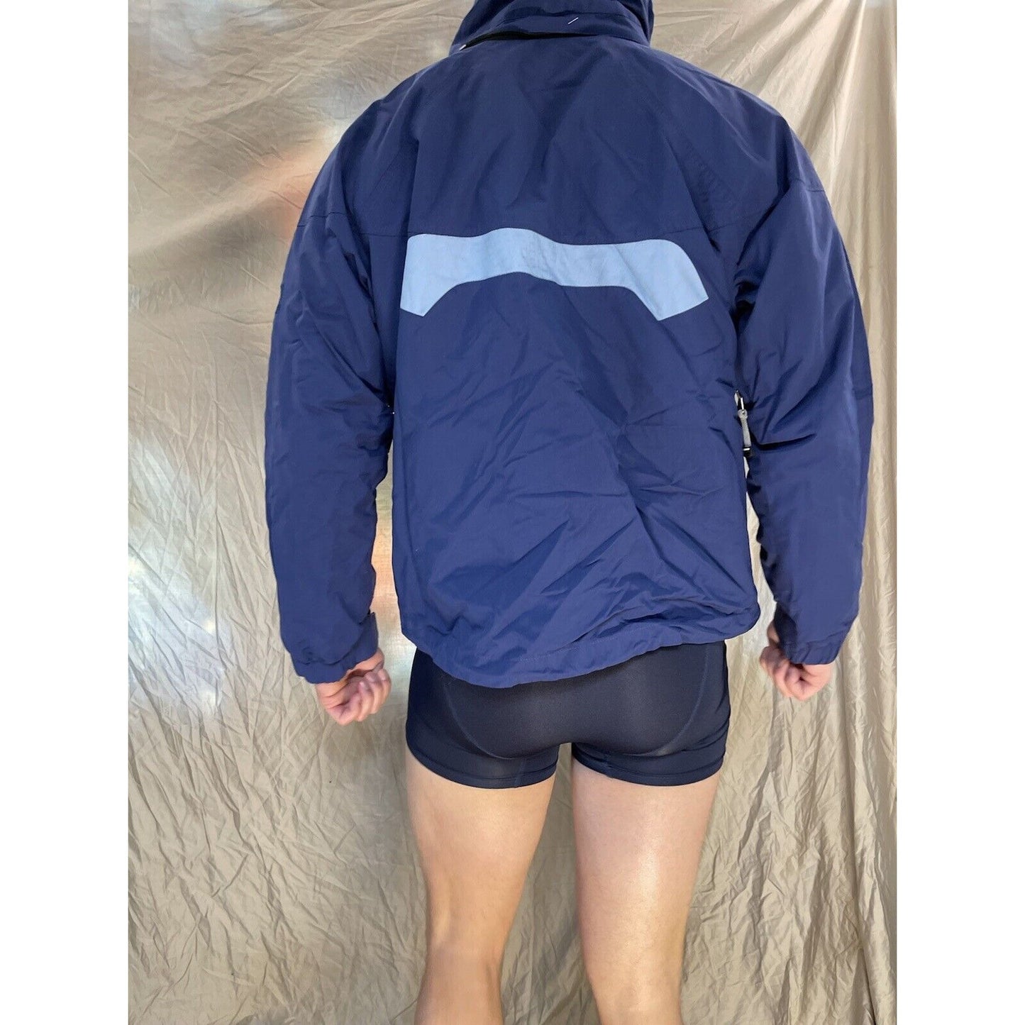men's bonfire snowboardinf blue snow jacket silver series vaporlite XL