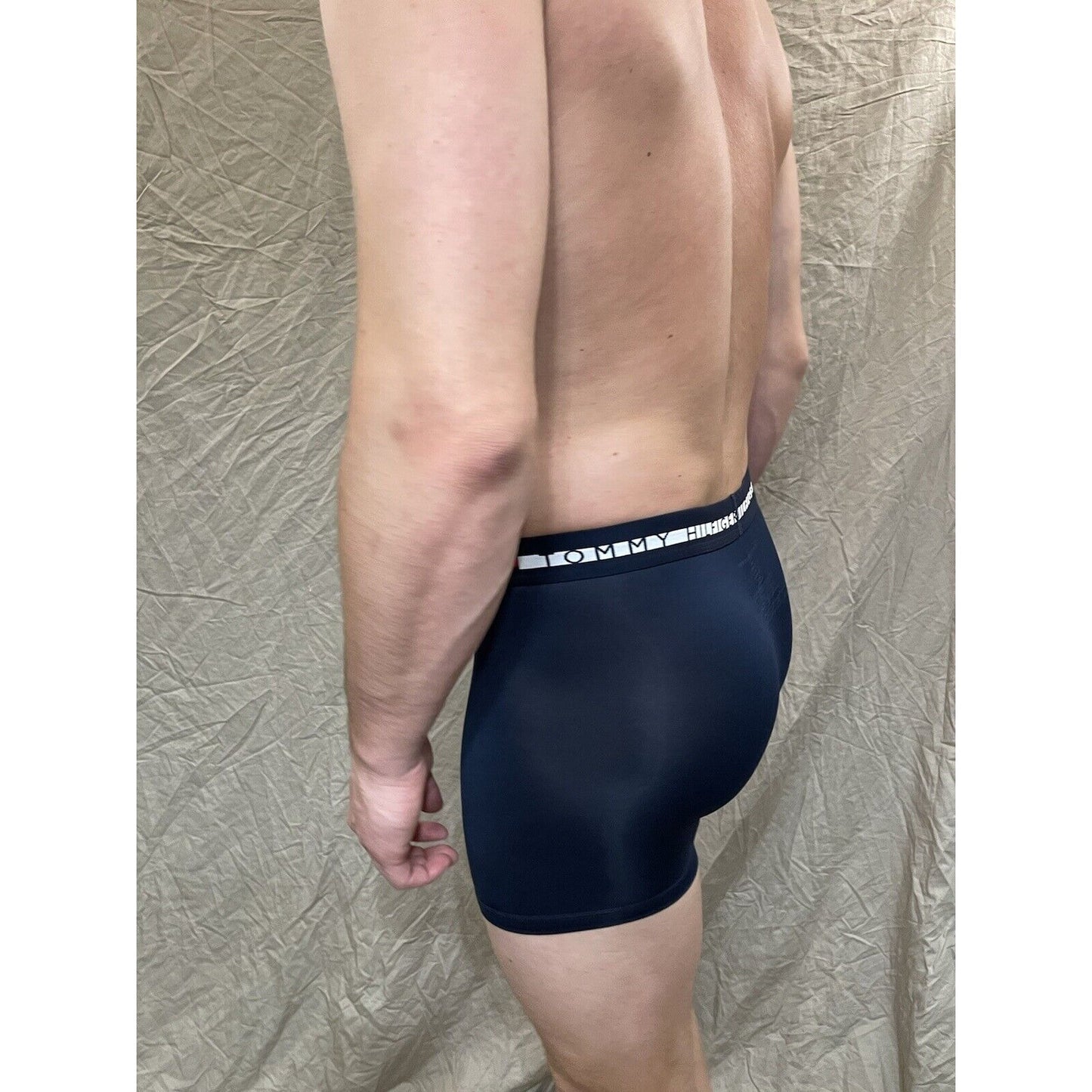 men's tommy hilfiger small dark blue compression boxer briefs