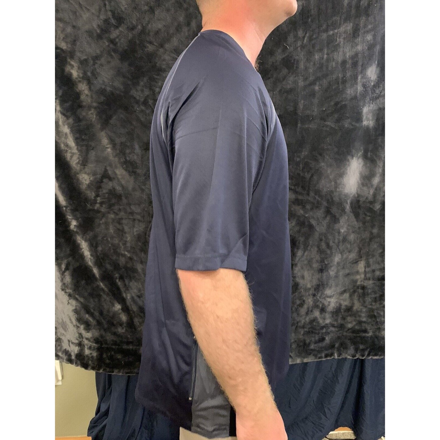 Men’s Soffe XT46 Navy Blue Camo Large Tee 100% Polyester