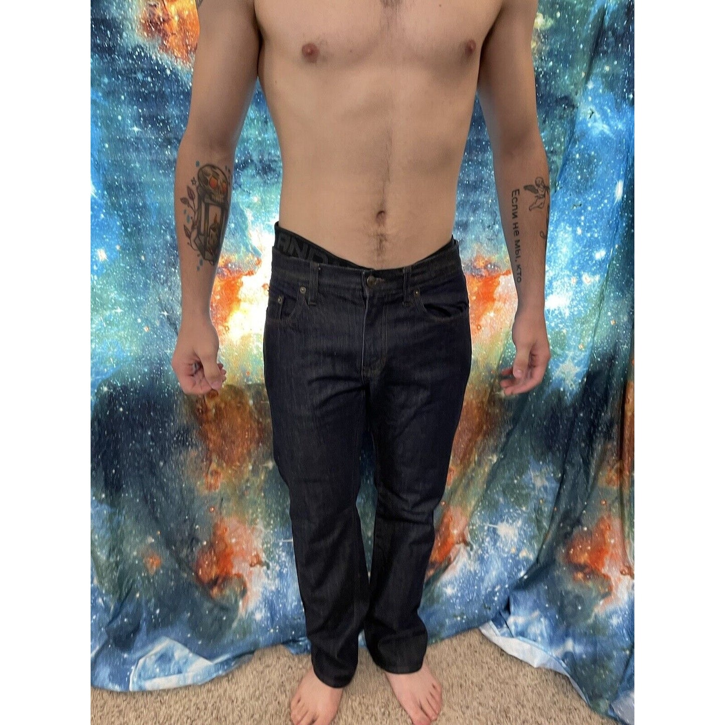 Men's Dark Blue Banana Republic Straight Leg 31x32 jeans