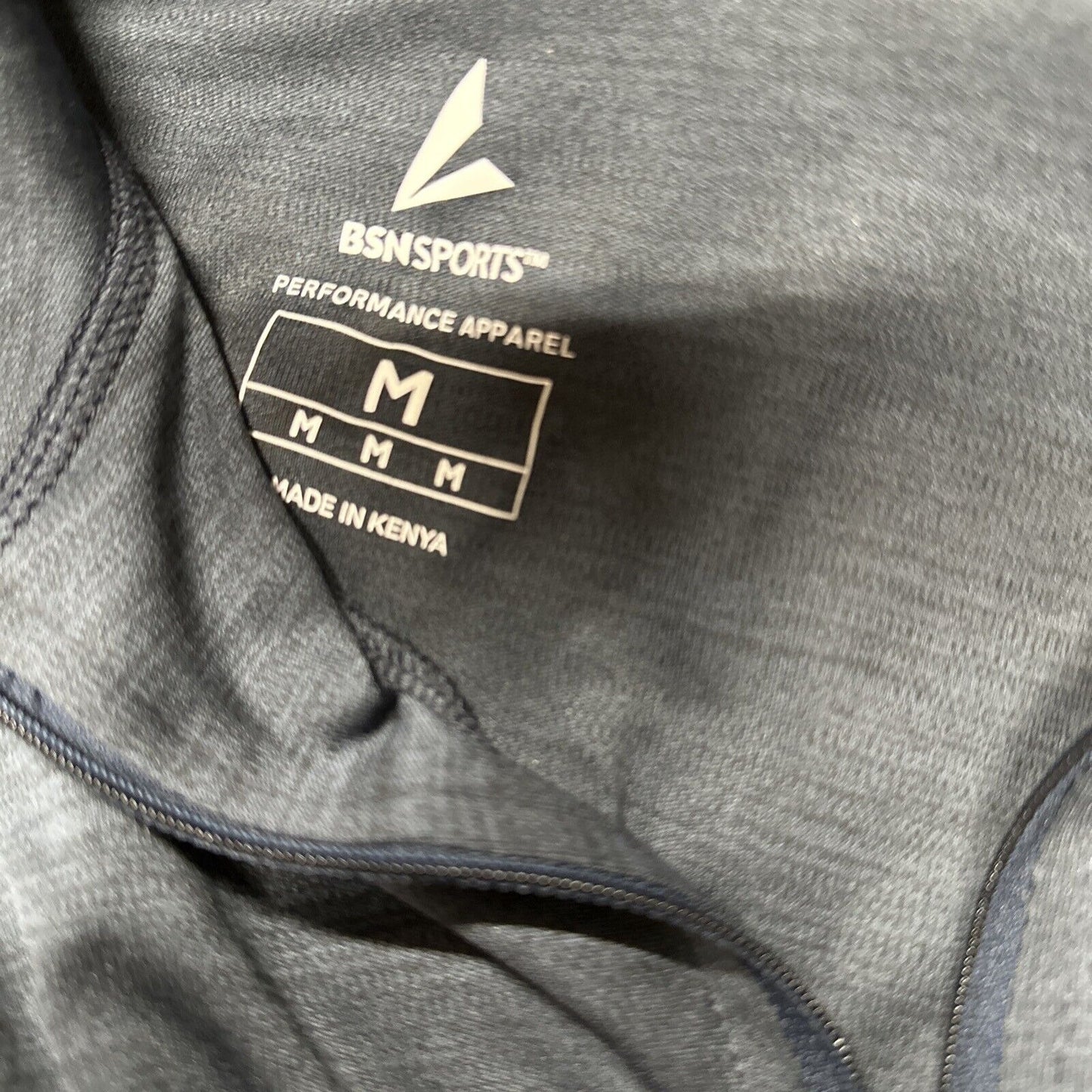 Men’s Gray Navy Blue CSCS Wrestling BSN Sports Medium Pullover 1/4 Zip