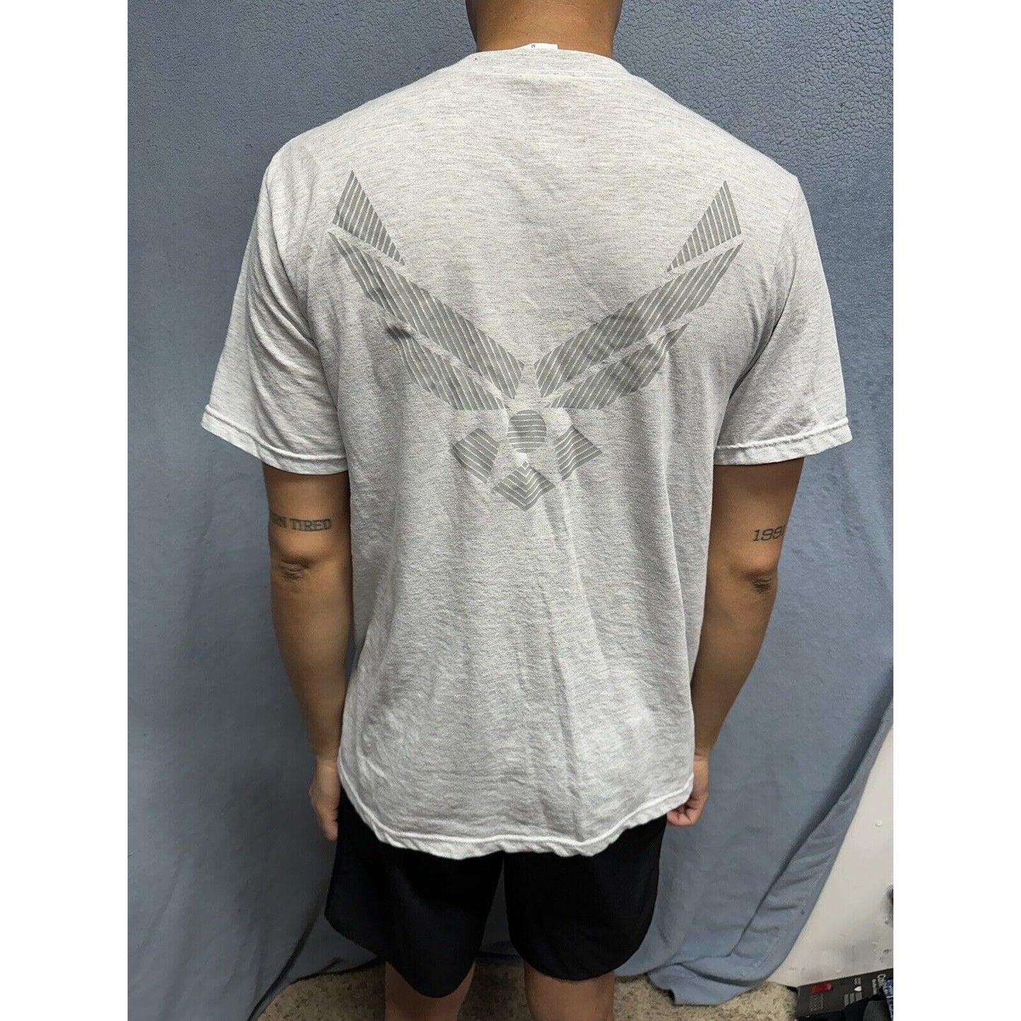 Men’s Soffe Dri Release Medium USAF Pt Uniform Shirt Top Short Sleeve