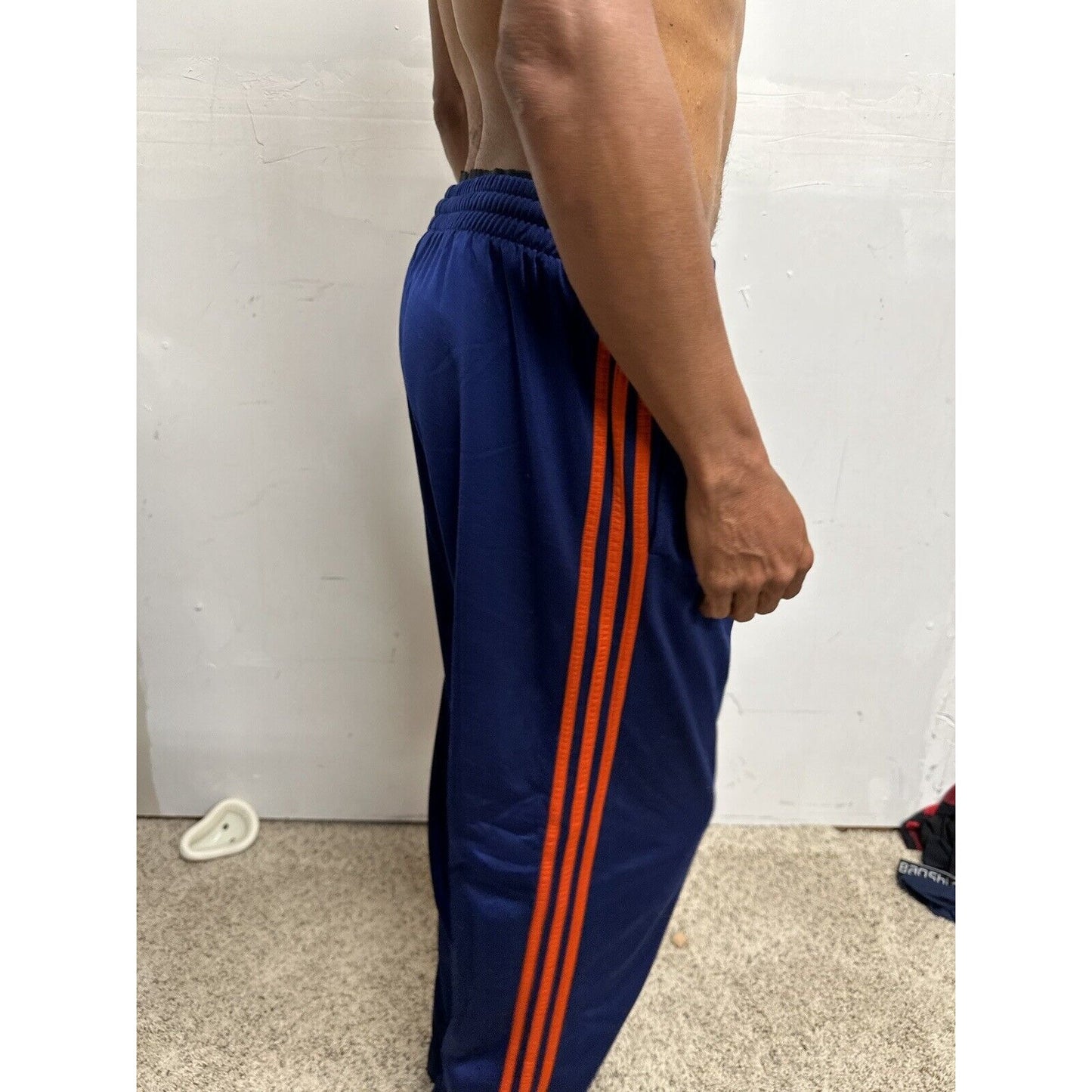 Men’s Blue Large Adidas With Pockets Athletic Pants