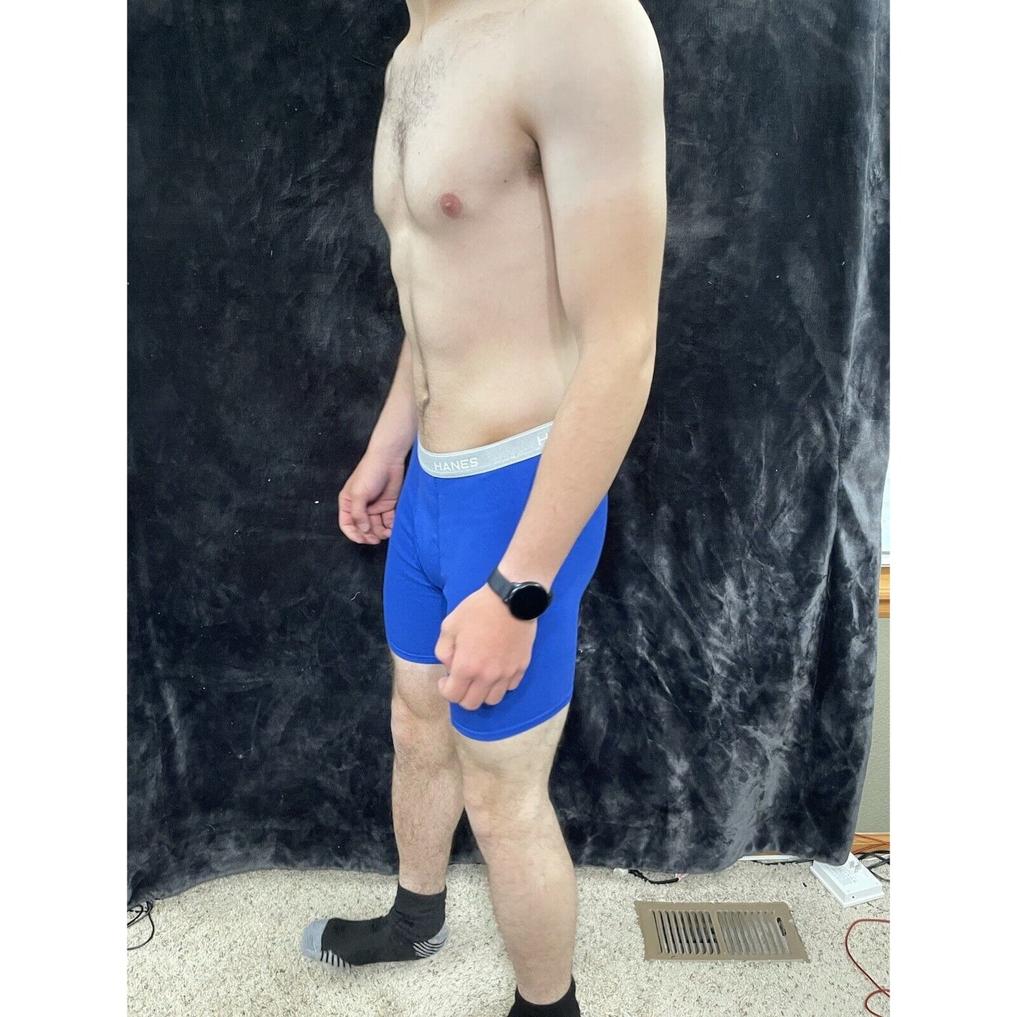 Men’s Royal Blue Medium Hanes Boxer Briefs New