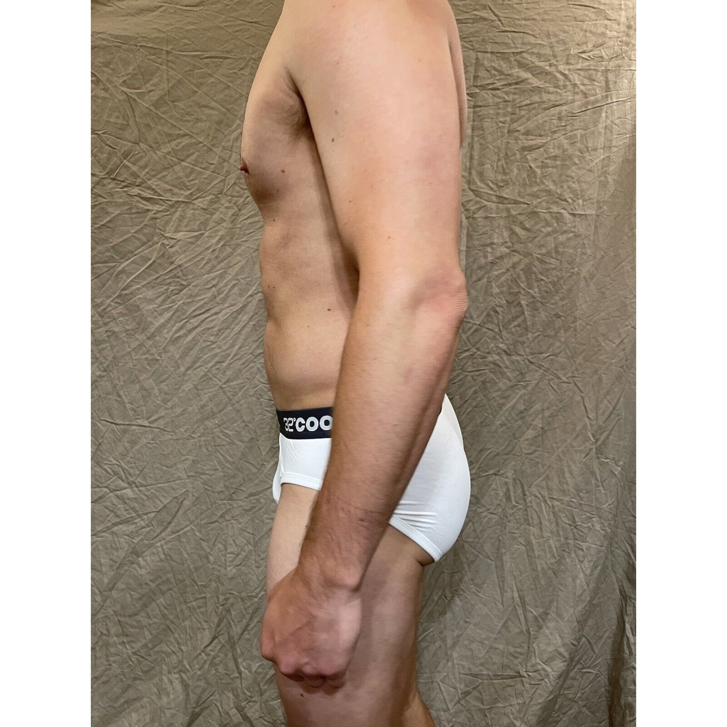 men's 32 degrees cool white compression brief athletic Medium