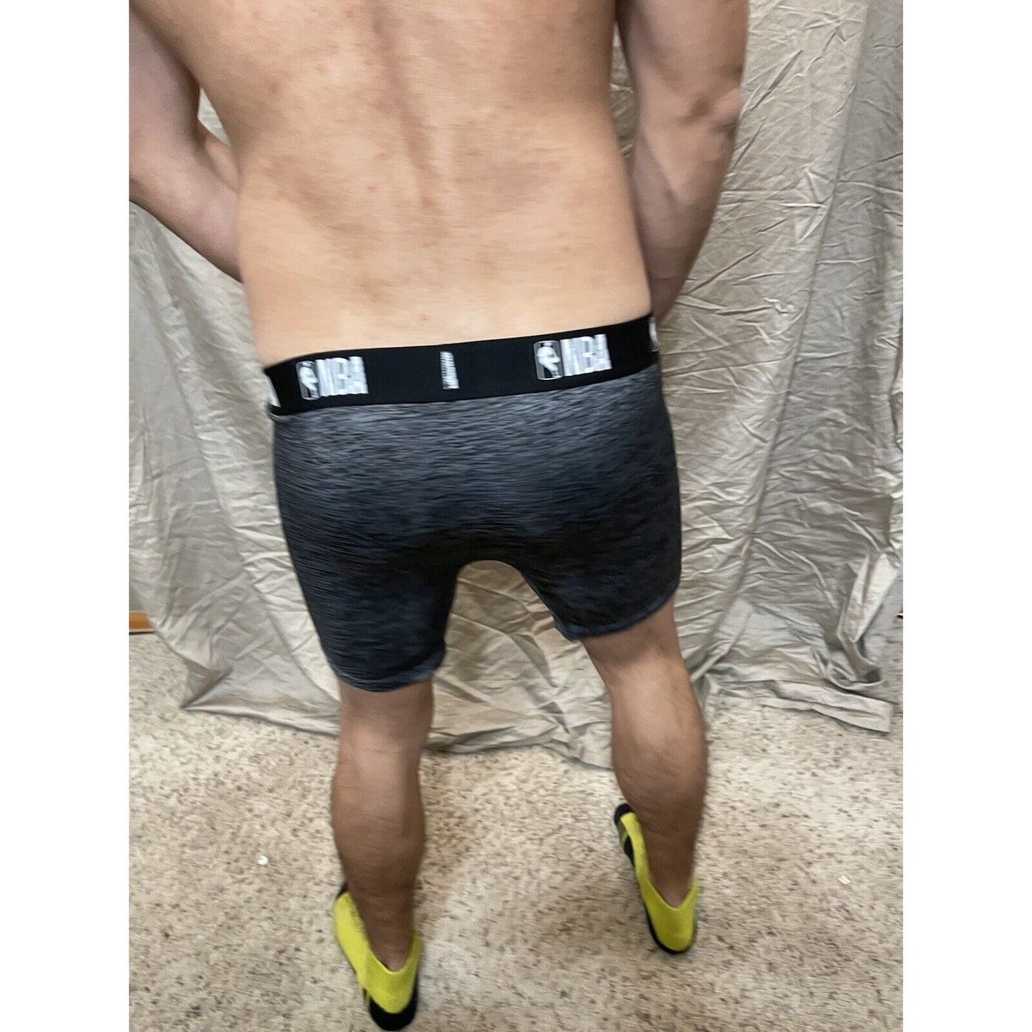 men's NBA gray polyester spandex compression shorts XL New And Unworn