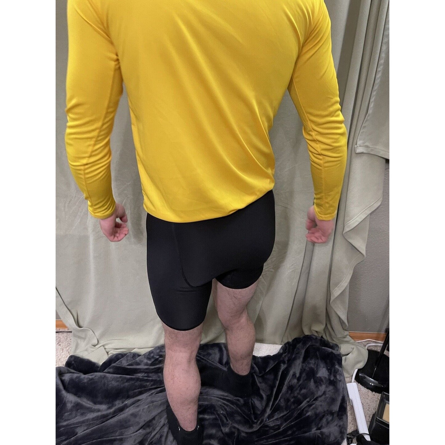Men’s Nike Hawler Soccer Jersey Long Sleeve Yellow Medium