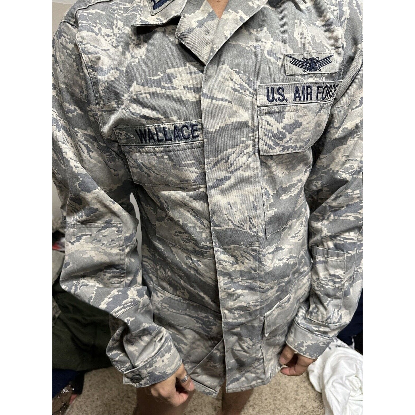 Men’s Abu Airman Battle Uniform Coat Civil Air Patrol Top 38XL Capt Patches