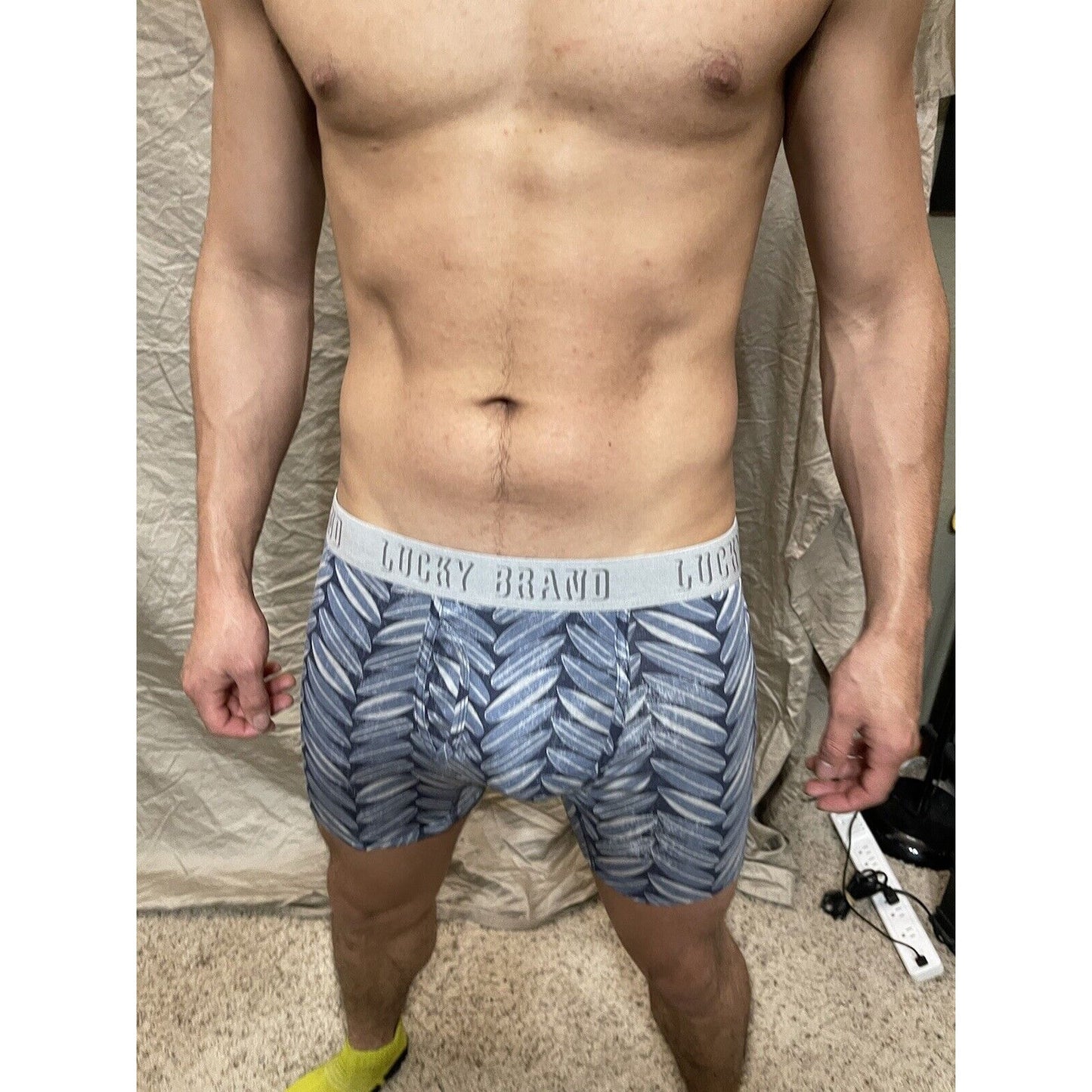 men's lucky brand medium boxer brief blue surfboards
