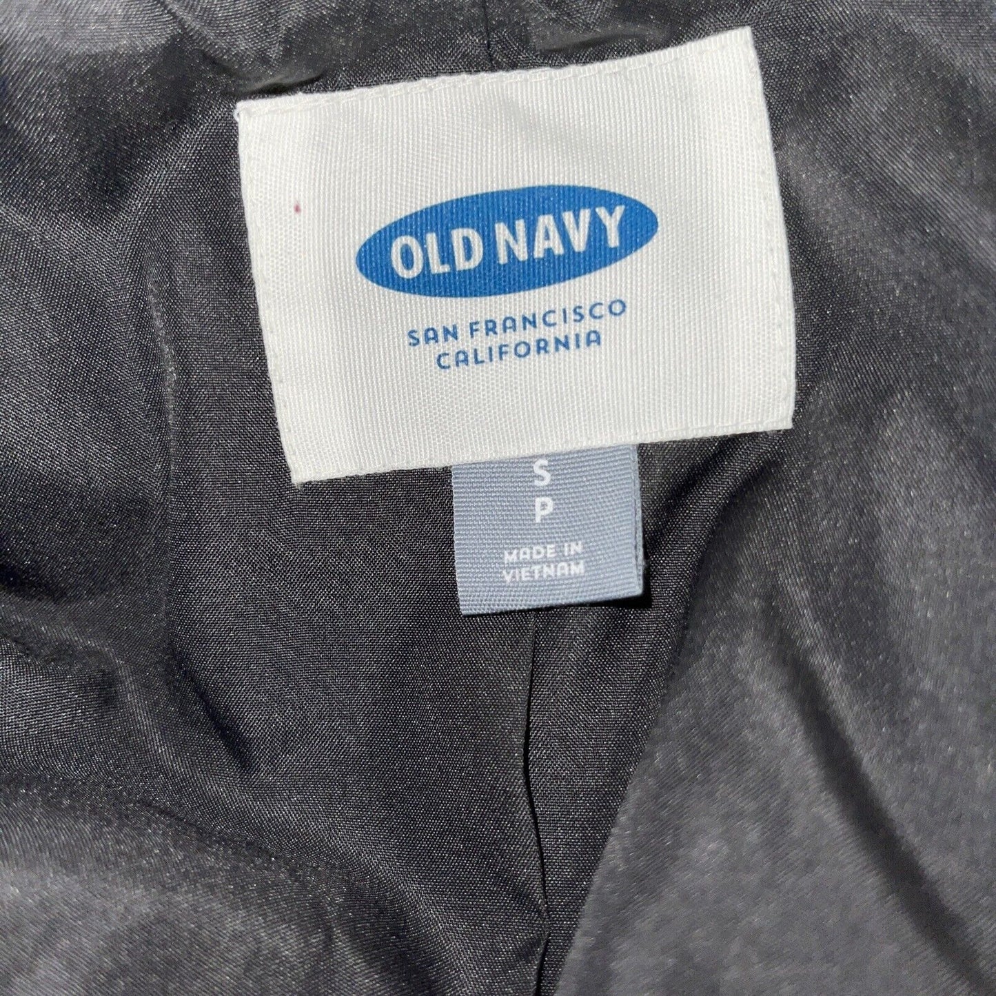 men's small gray old navy overcoat wool poly blend