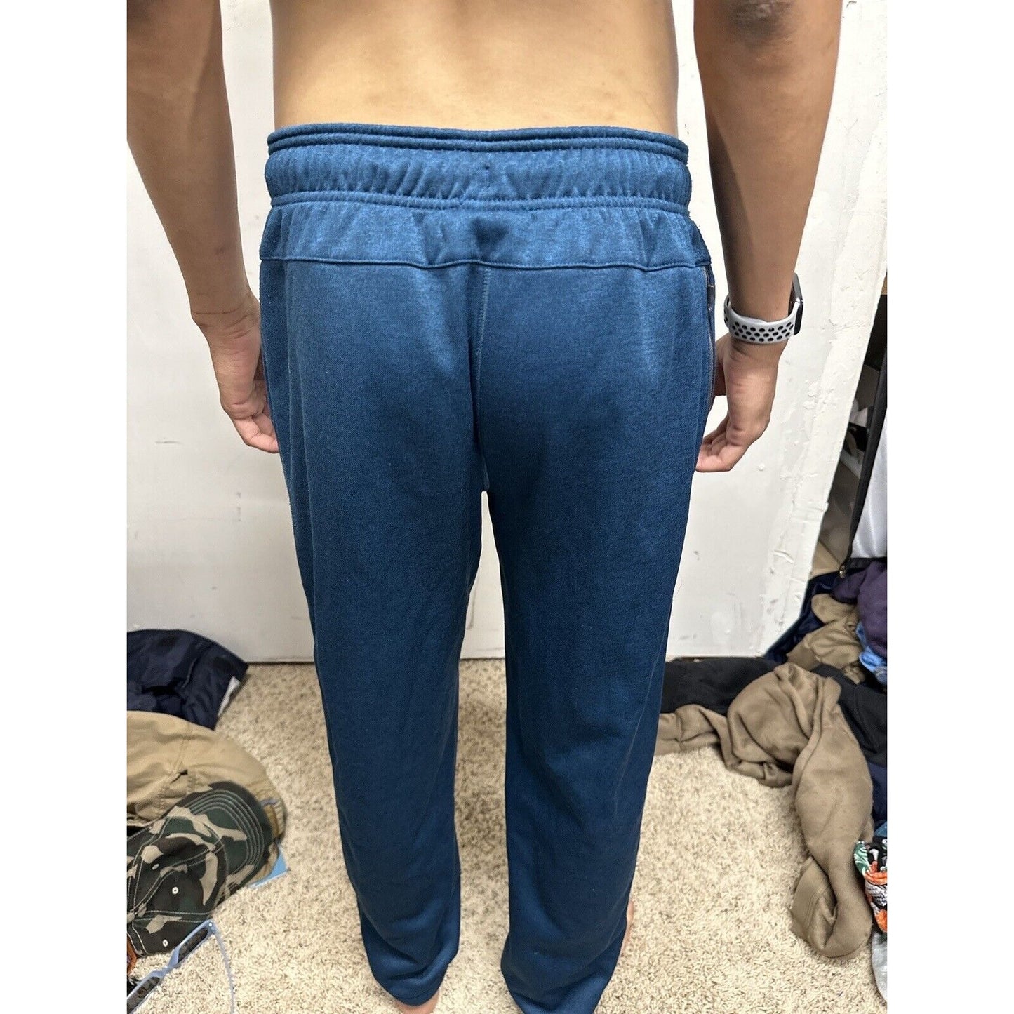 Men’s Russell Small Dri Power Blue Sweatpants With Pockets