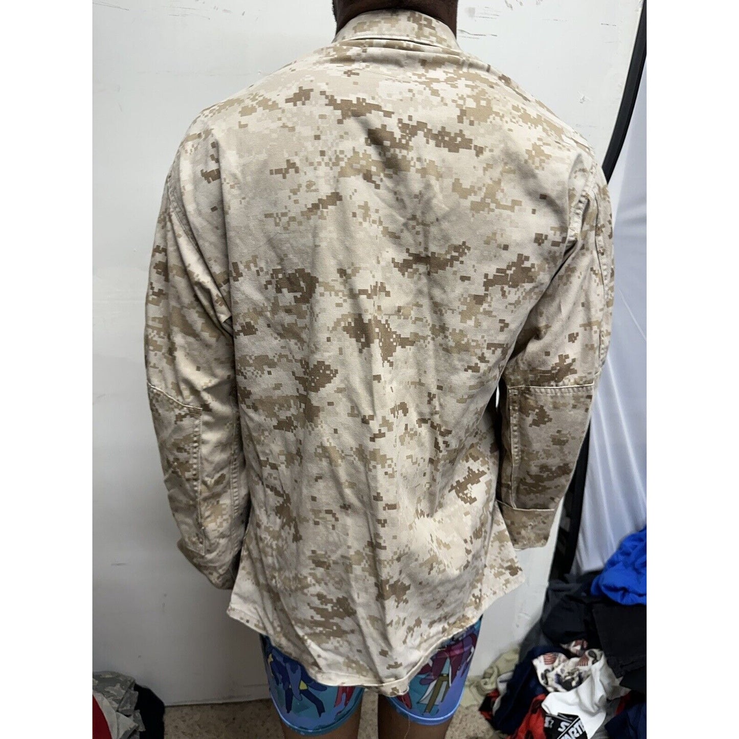 Men’s Medium Short Usmc Marines Blouse Top Uniform Desert Marpat