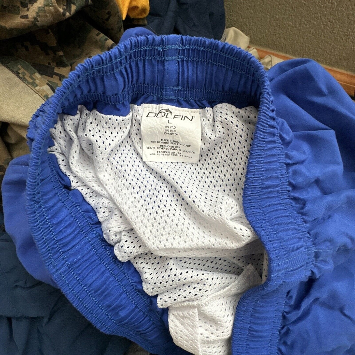 Men’s Blue Large USAFA Cadet Dolfin Swim Trunks Issued Air Force Academy