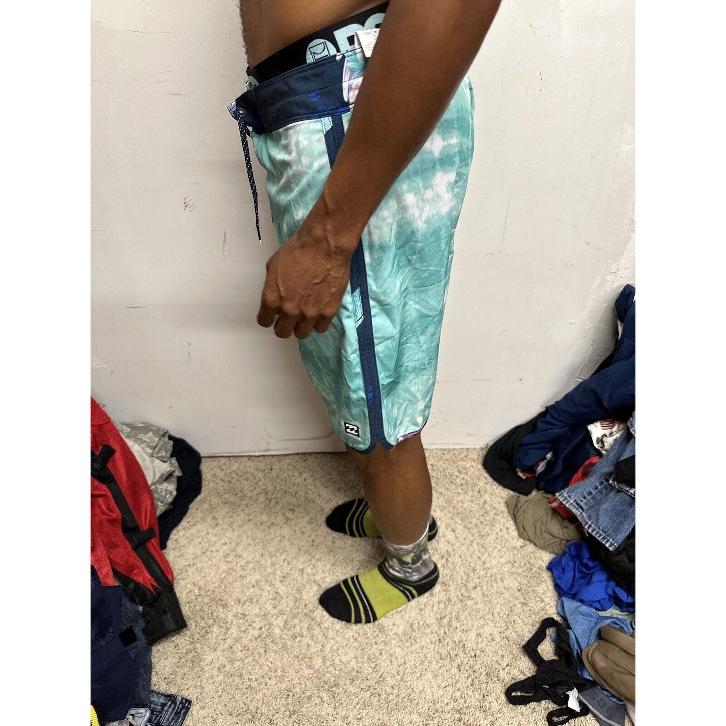 Men’s Billabong Size 31 Recycler 73 Pro Swim Trunks Green Board Shorts