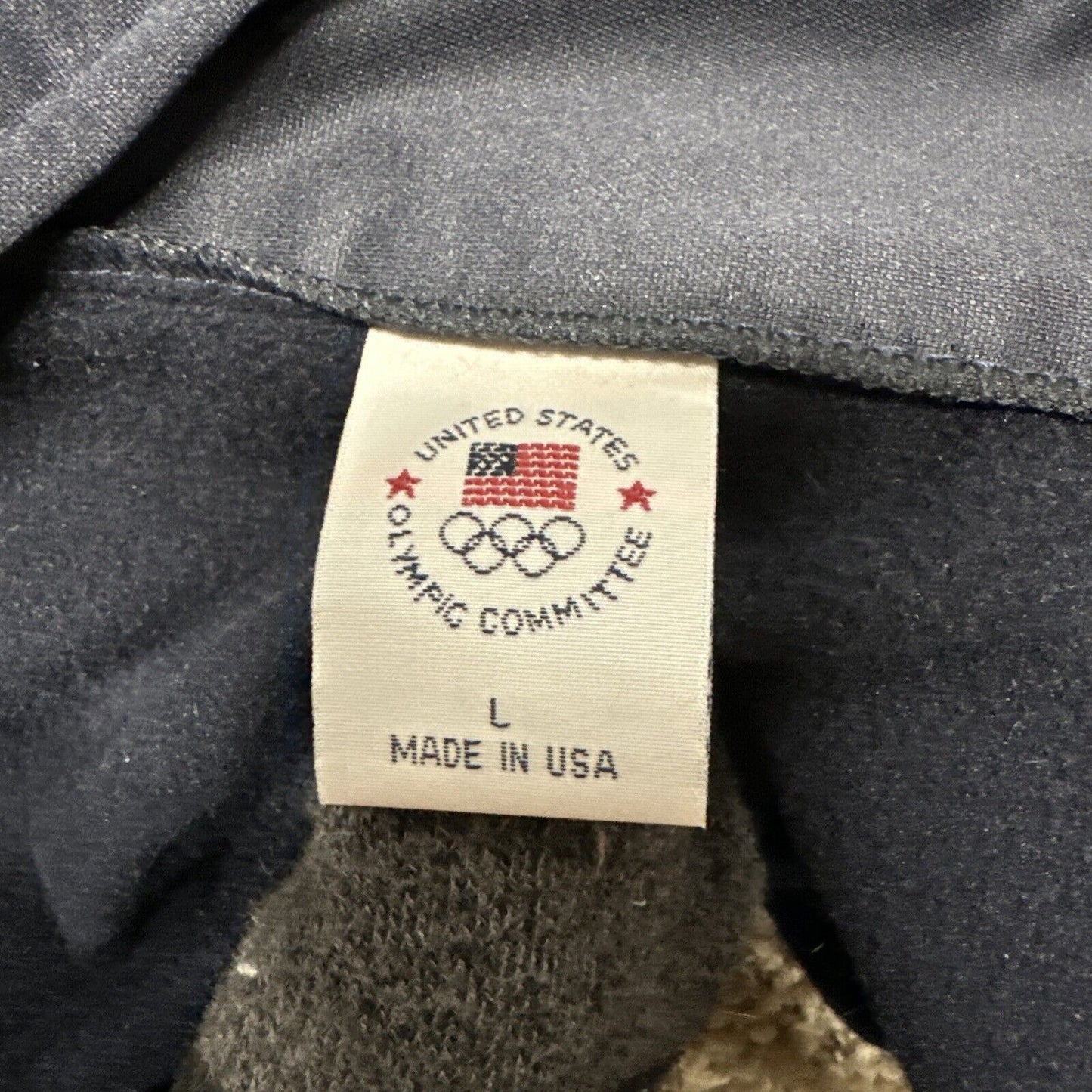 Men’s Dark Blue US Olympic Committee Fill Zip Large Jacket Polyester