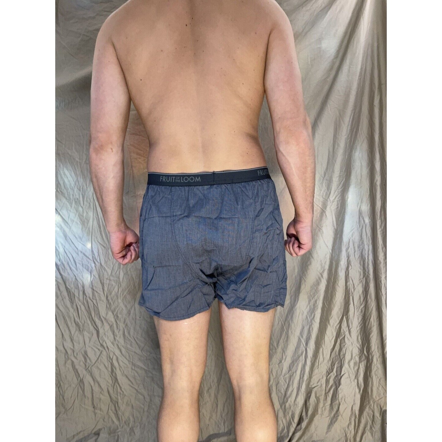 men's fruit of the loom Steel blue boxer shorts large