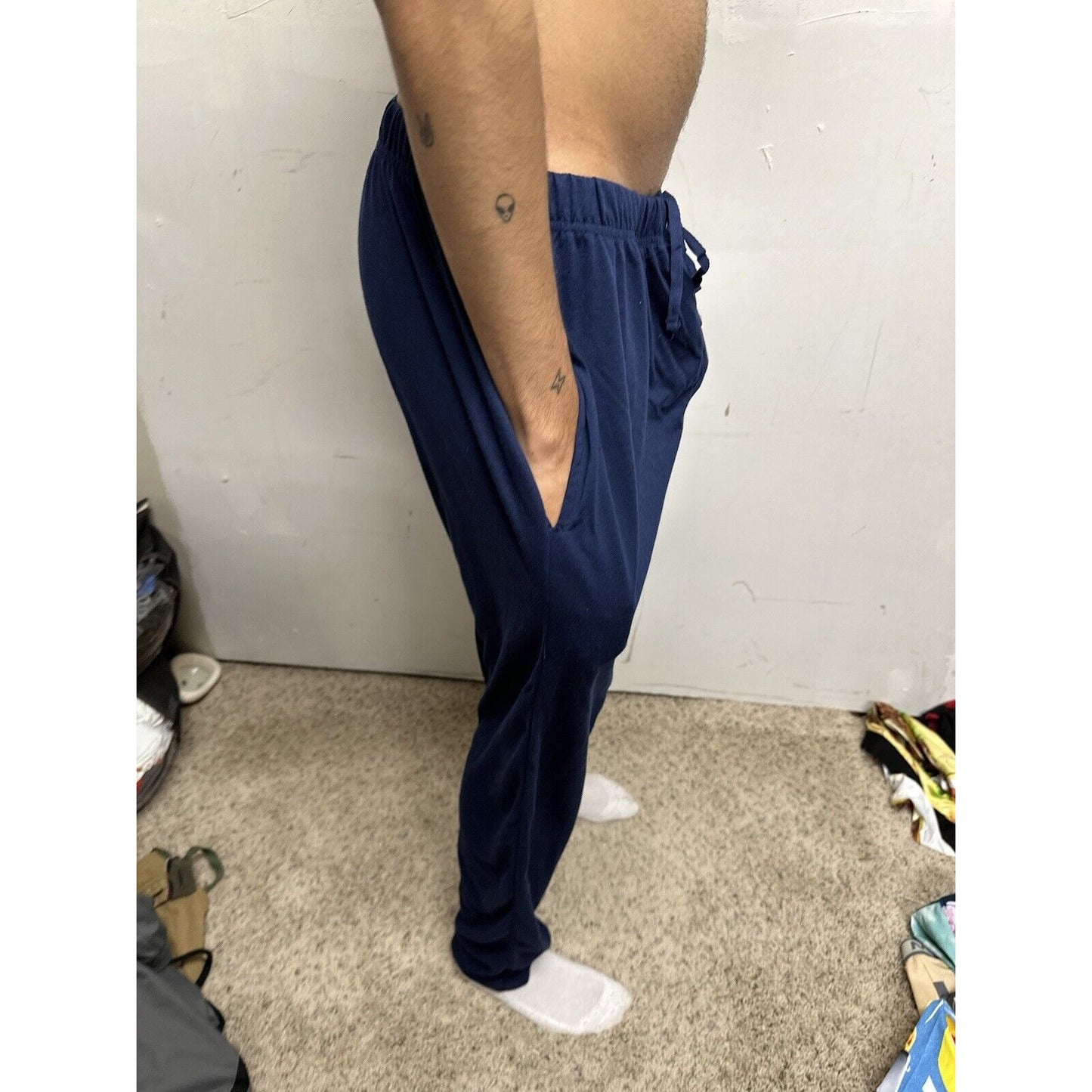Men’s Dark Blue Collections Lounge Pants Sleep Wear Large